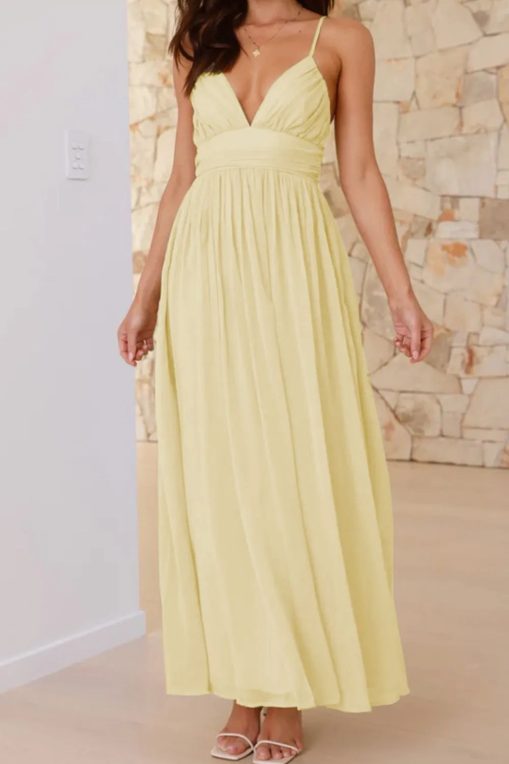 Ruched V-Neck Cami Dress - Image 15
