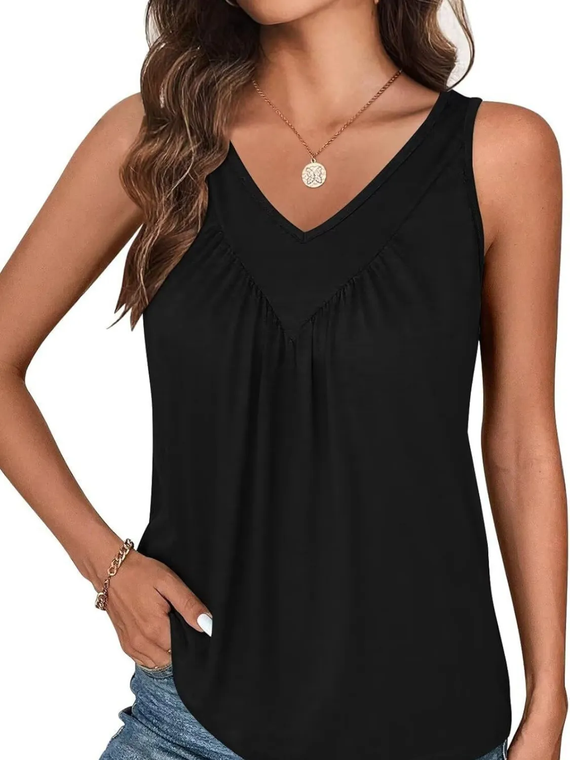 Ruched V-Neck Tank - Image 12