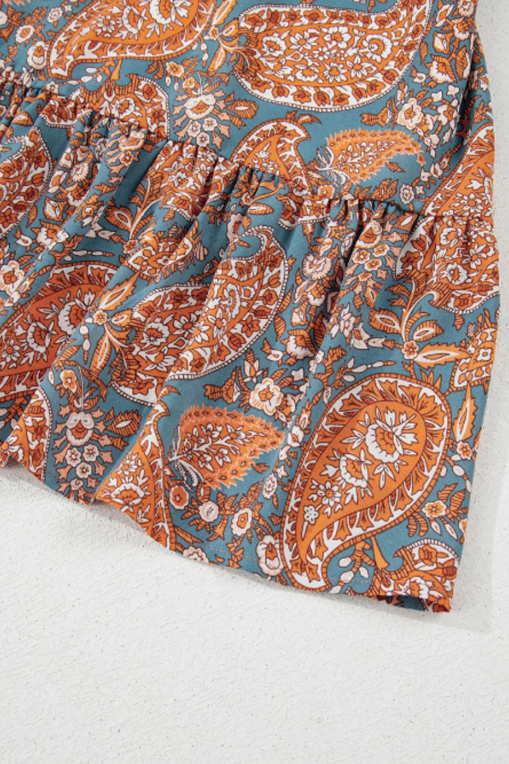 Ruffle Hem Printed Long Sleeve Dress - Image 3