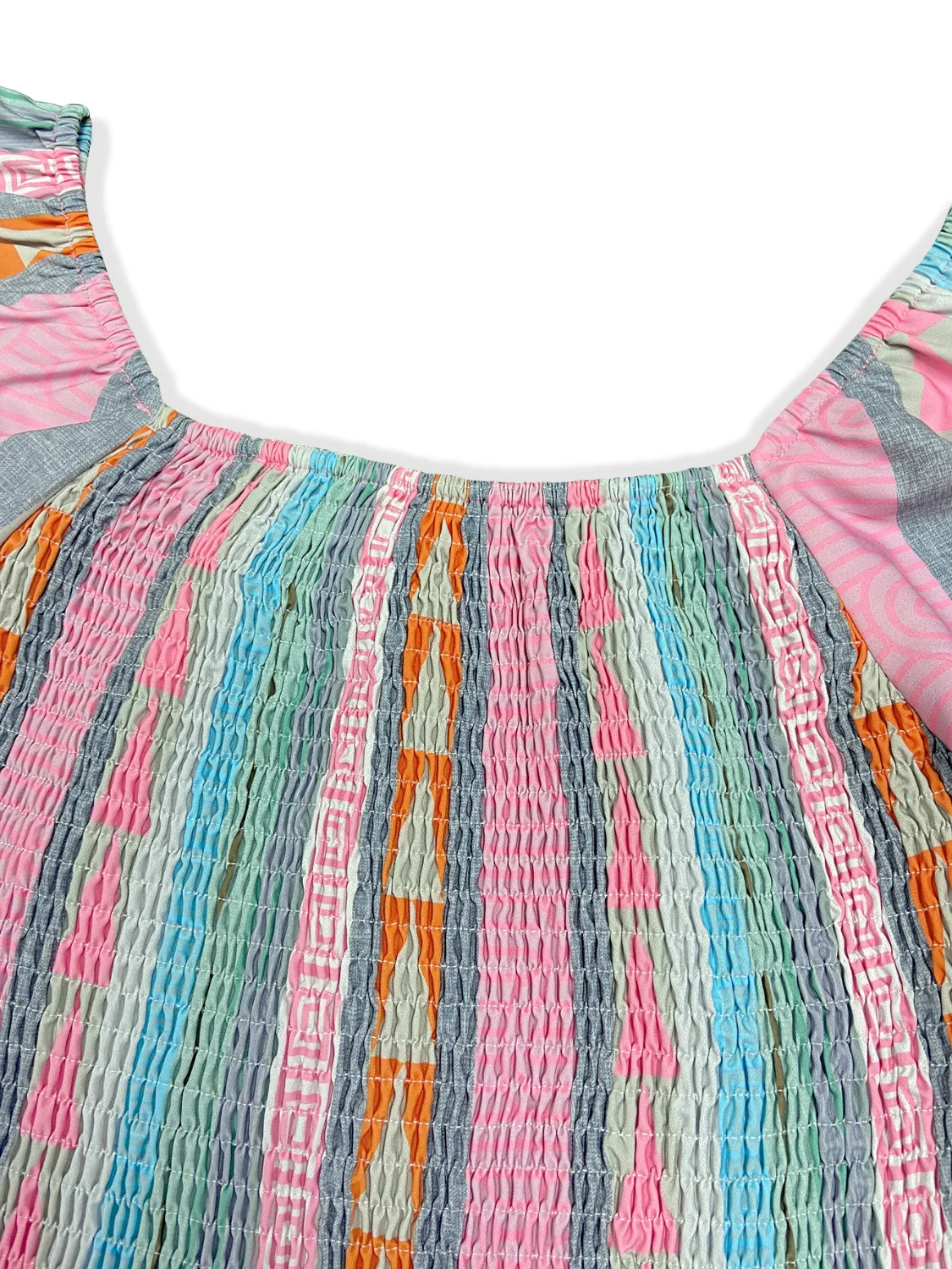 Ruffled Striped Long Sleeve Dress - Image 3