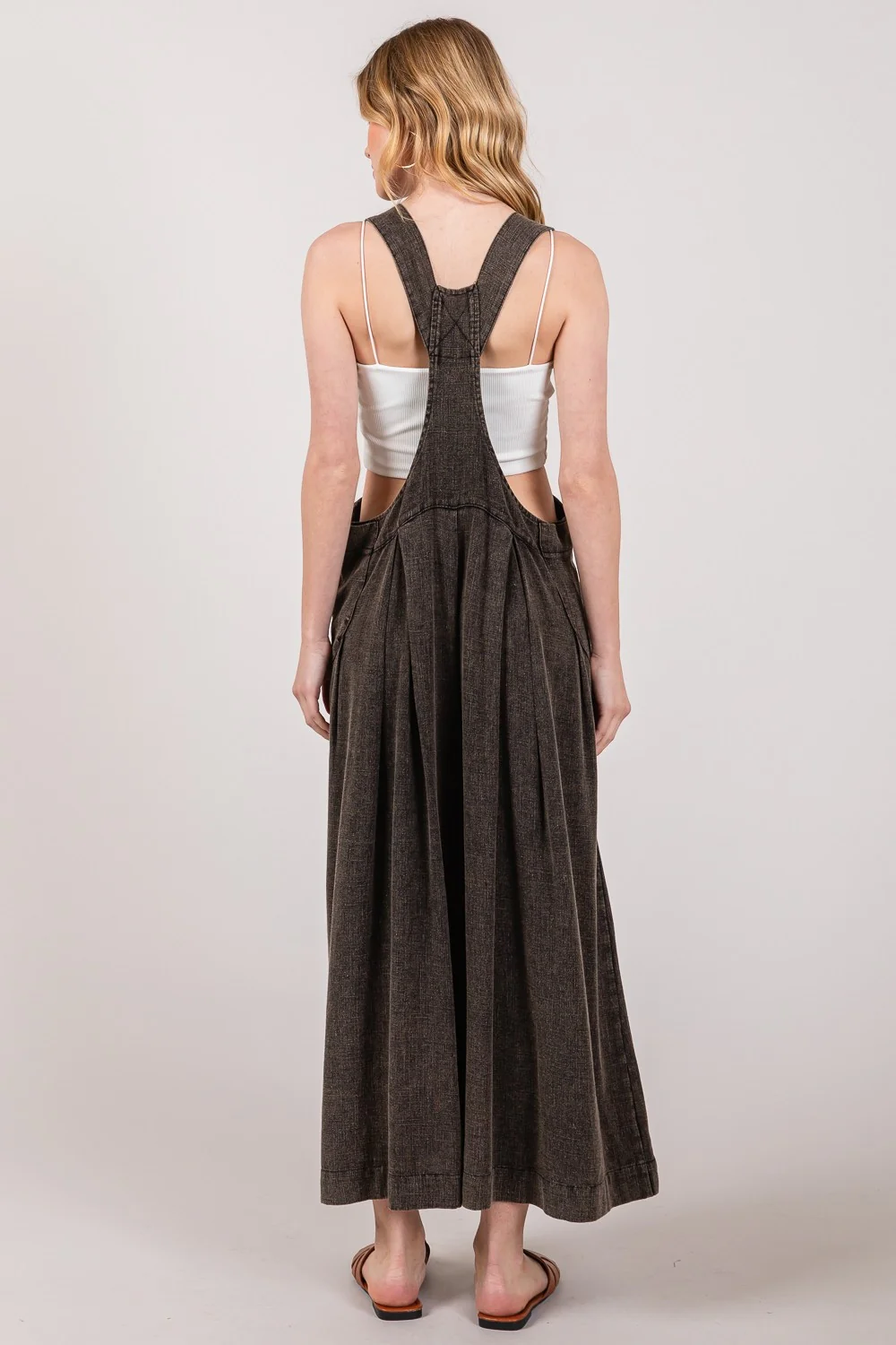 SAGE + FIG Full Size Wide Strap Wide Leg Overalls - Image 2