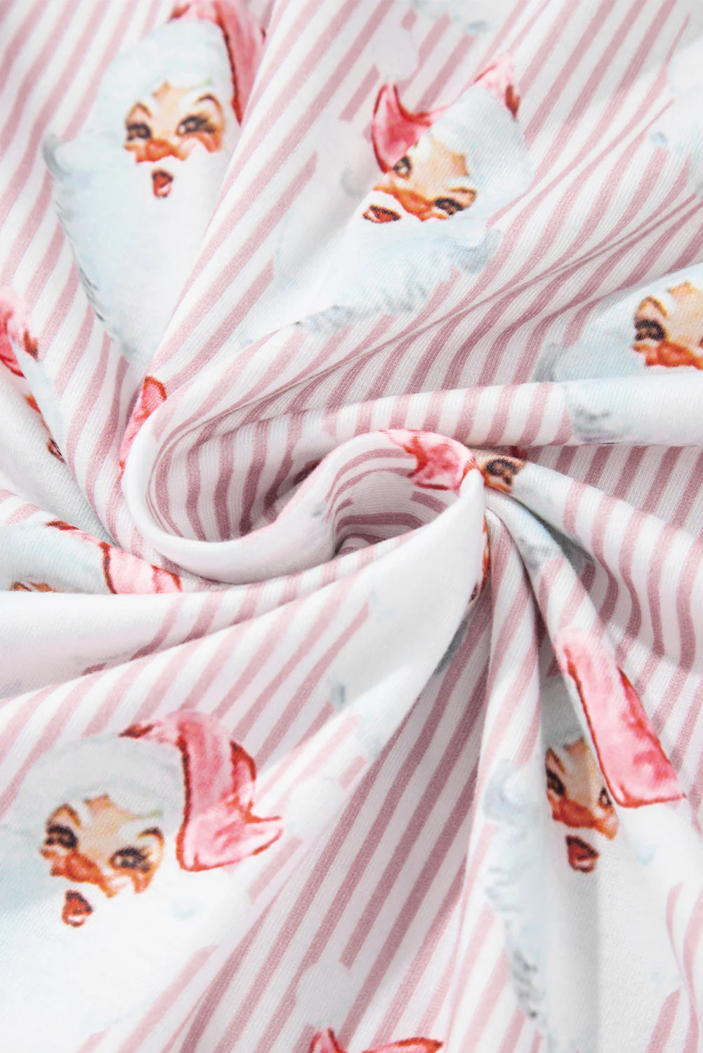 Santa Print Long Sleeve Top and Pants Lounge Set - Image 10