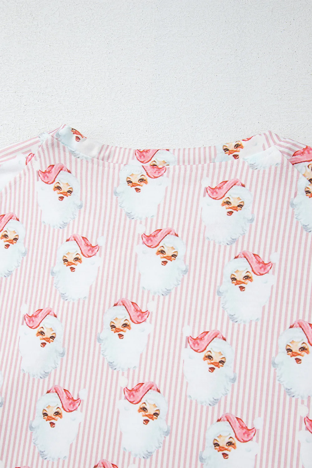 Santa Print Long Sleeve Top and Pants Lounge Set - Image 11