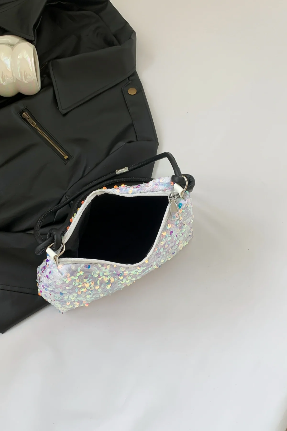 Sequin Double Strap Shoulder Bag - Image 11