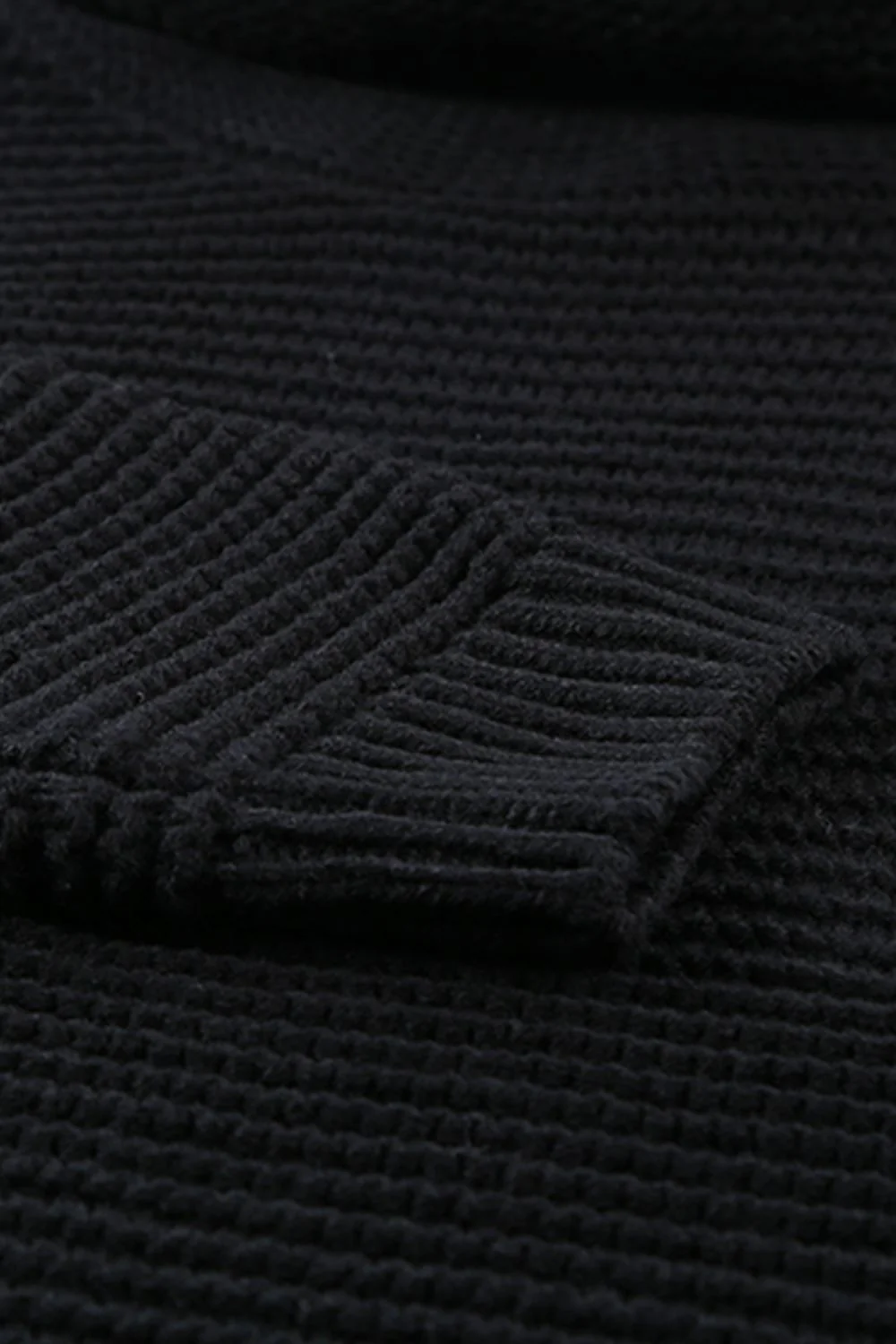 Side Slit Turtleneck Long Sleeve Sweater - Image 20