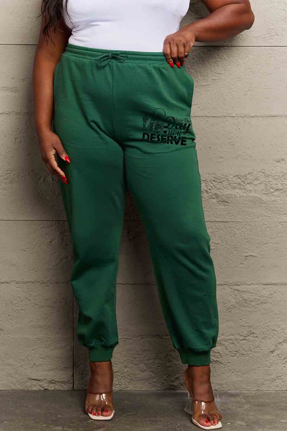 Simply Love Full Size HAVE THE DAY YOU DESERVE Graphic Sweatpants - Image 5