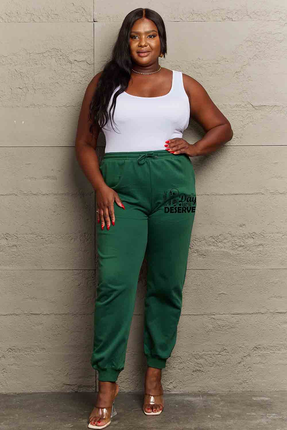 Simply Love Full Size HAVE THE DAY YOU DESERVE Graphic Sweatpants - Image 6