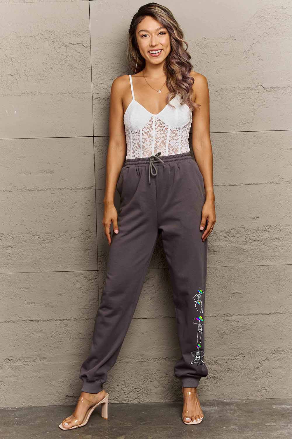 Simply Love Full Size SKELETON Graphic Sweatpants - Image 3