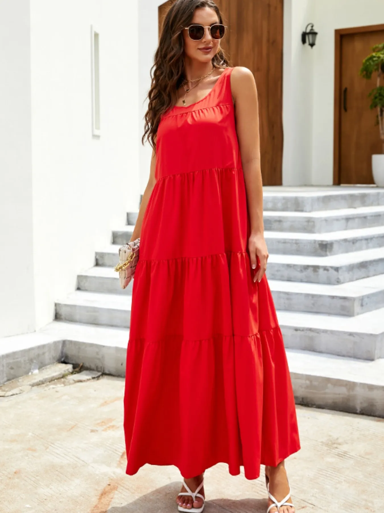 Sleeveless Tiered Maxi Tank Dress - Image 3