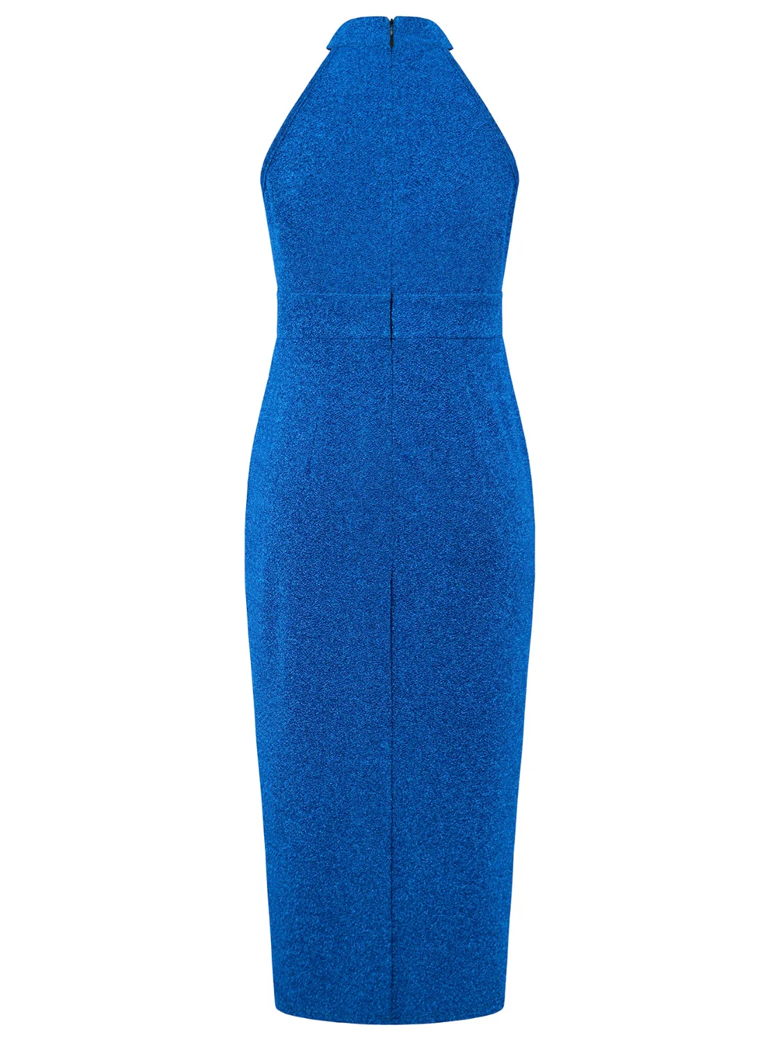 Slit Ruched Mock Neck Sleeveless Dress - Image 11