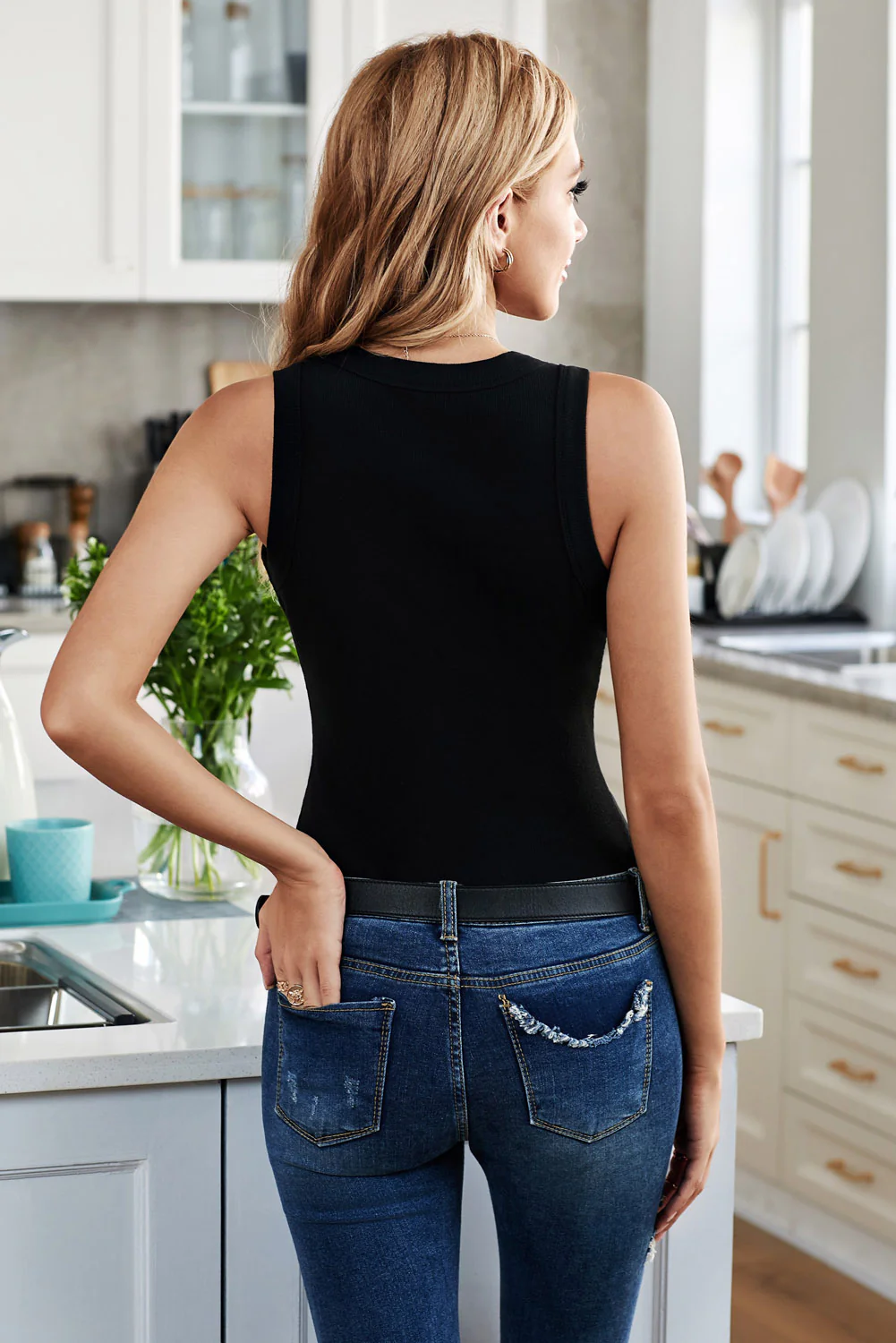 Solid Round Neck Tank - Image 6