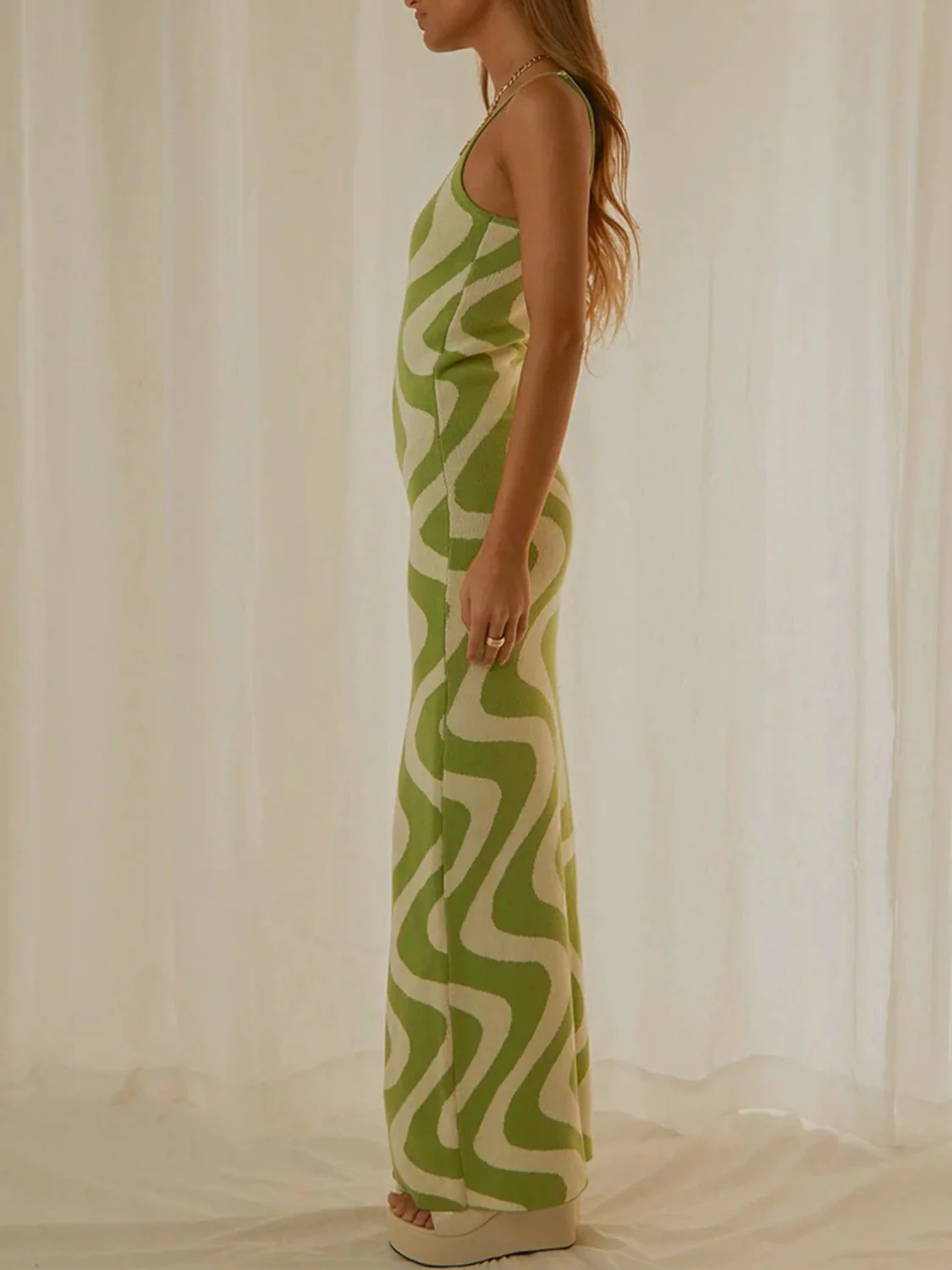 Spaghetti Strap Maxi Sweater Dress - Image 17