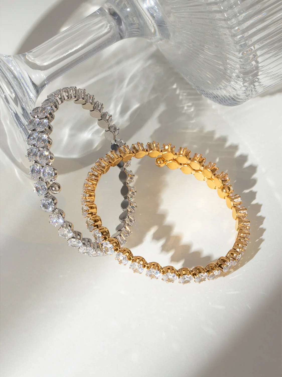 Stainless Steel Inlaid Zircon Bracelet - Image 14