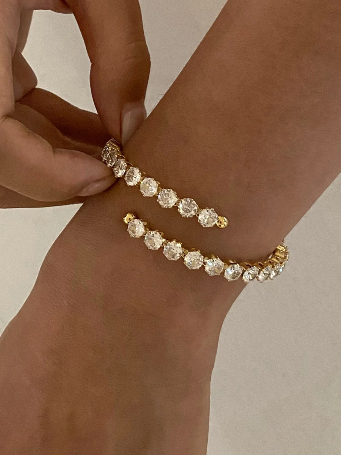 Stainless Steel Inlaid Zircon Bracelet - Image 5