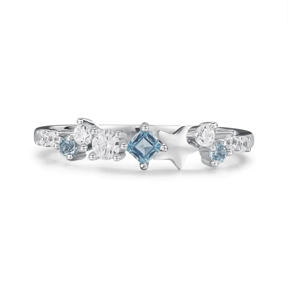 Star Inlaid Zircon Ring - Image 4