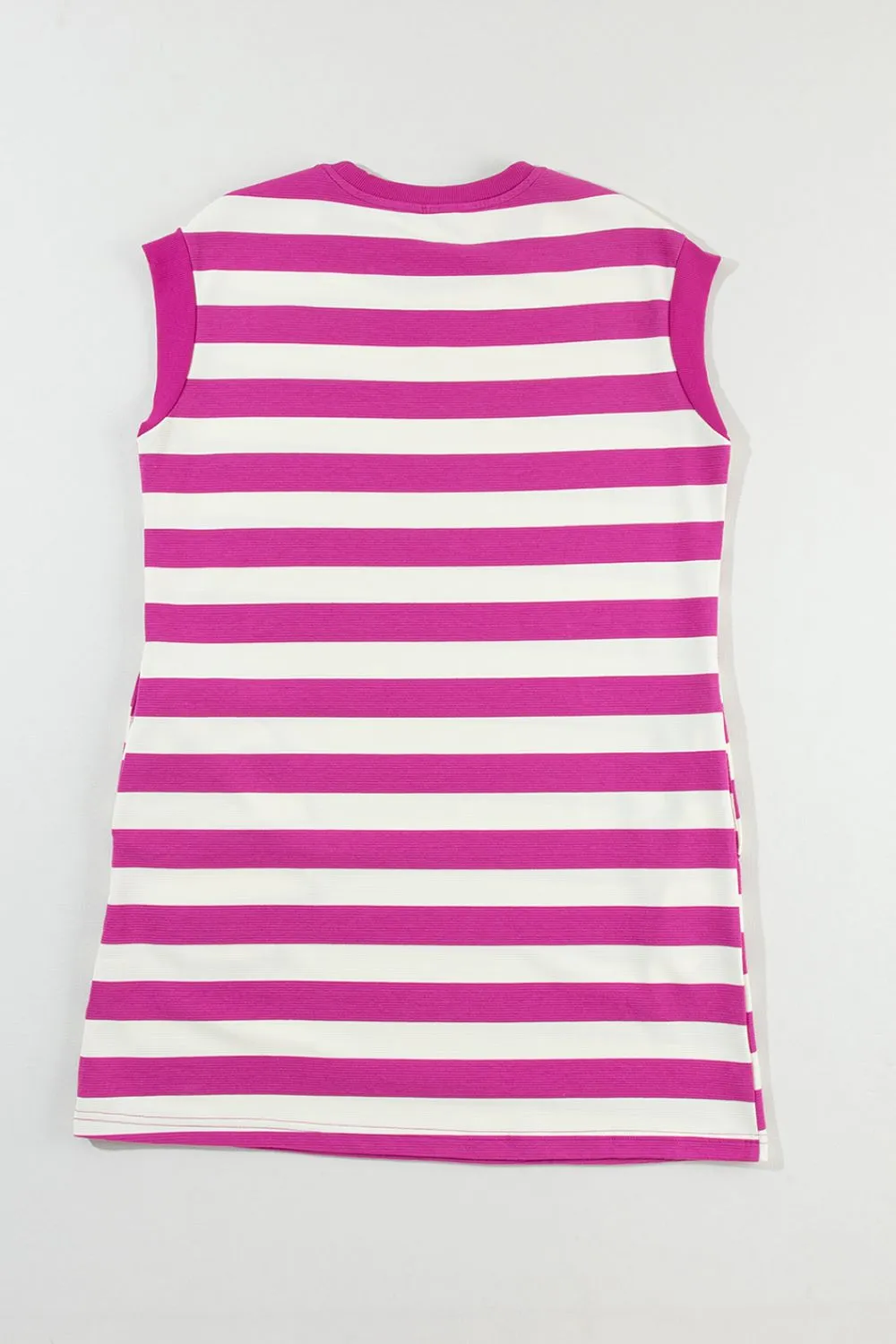 Stripe Cap Sleeve Pocketed Shift Tee Dress - Image 11
