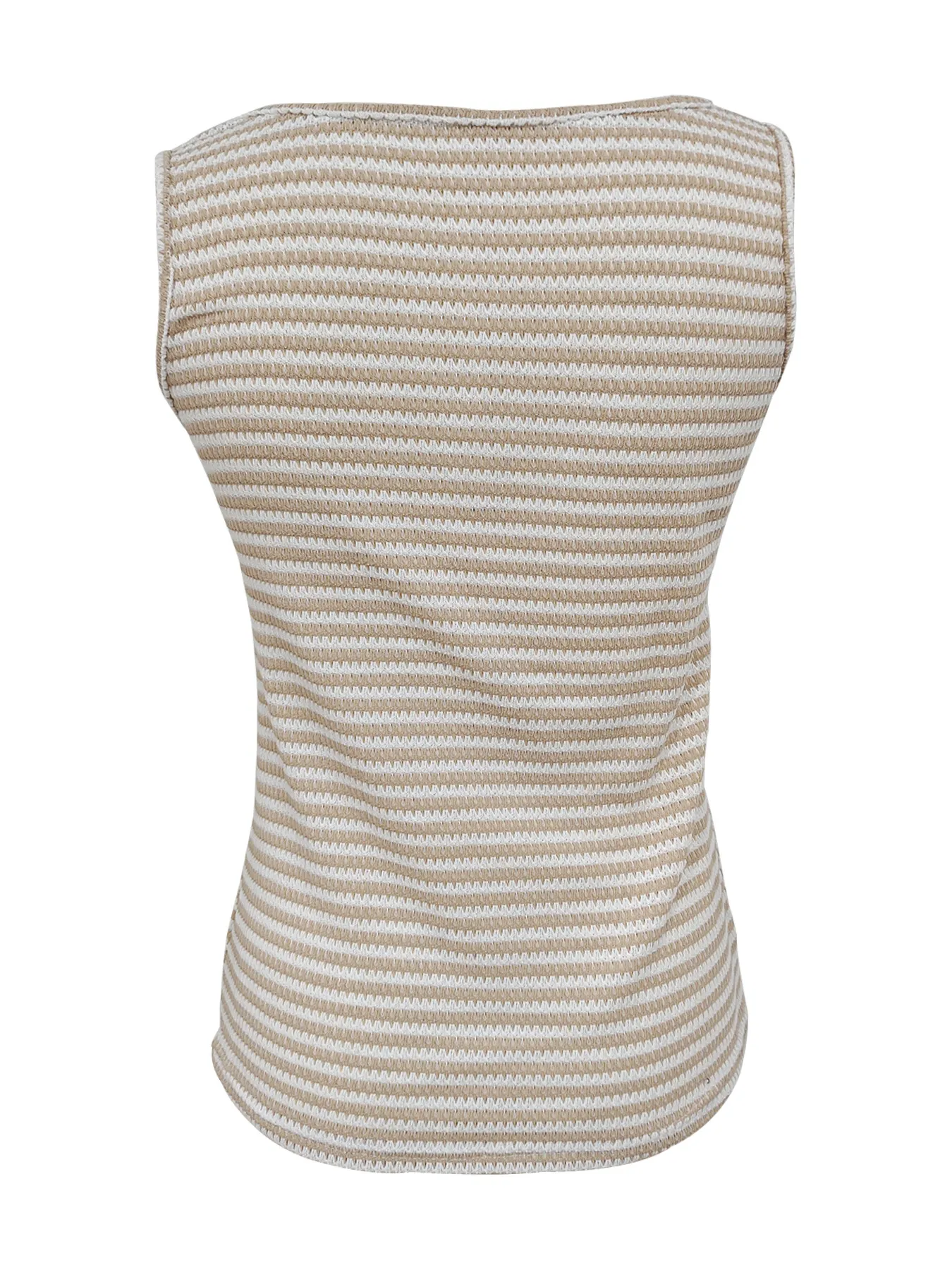 Striped Button Front Knit Tank Top - Image 17