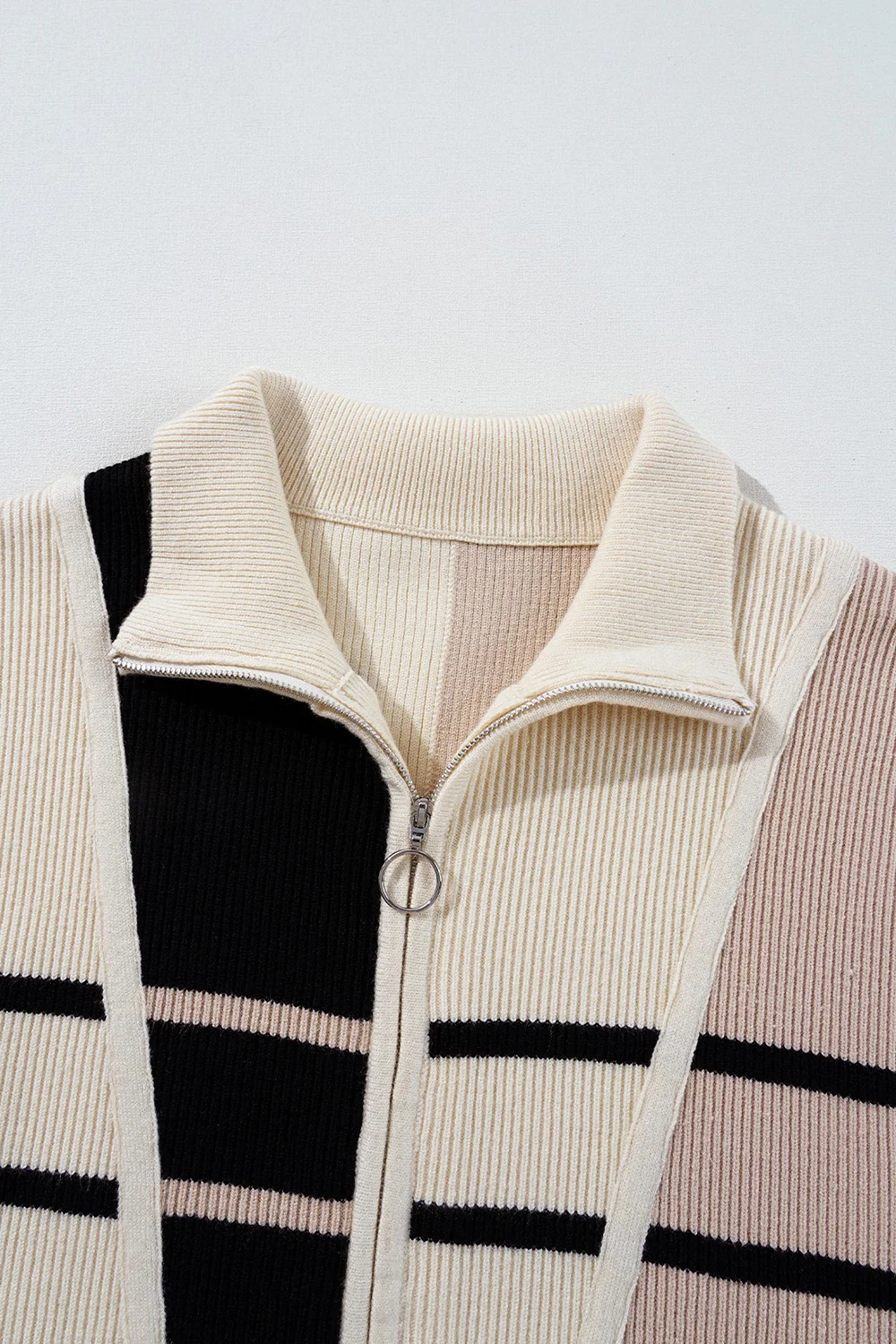 Striped Quarter Zip Cap Sleeve Sweater Dress - Image 19