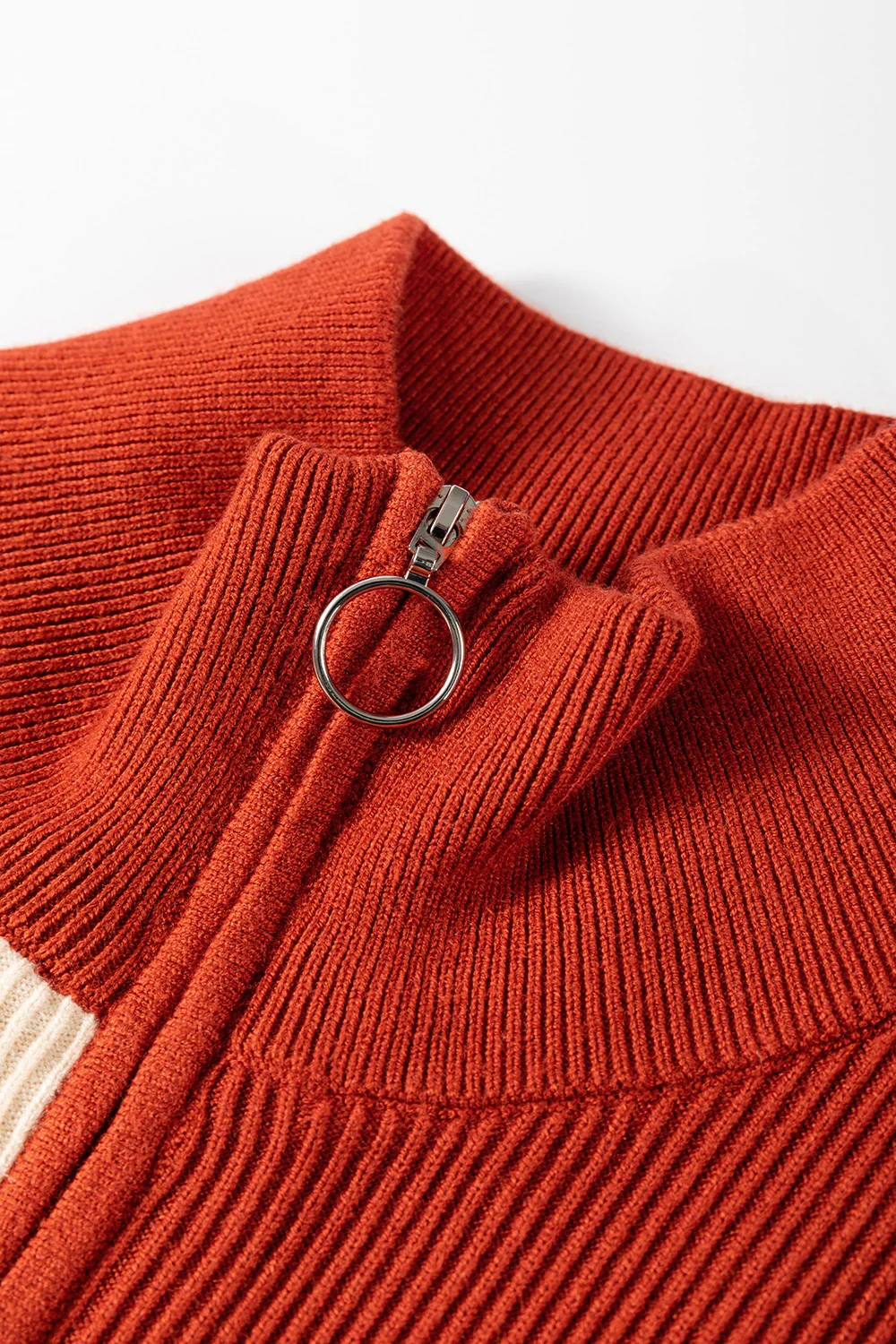 Striped Quarter Zip Cap Sleeve Sweater Dress - Image 7