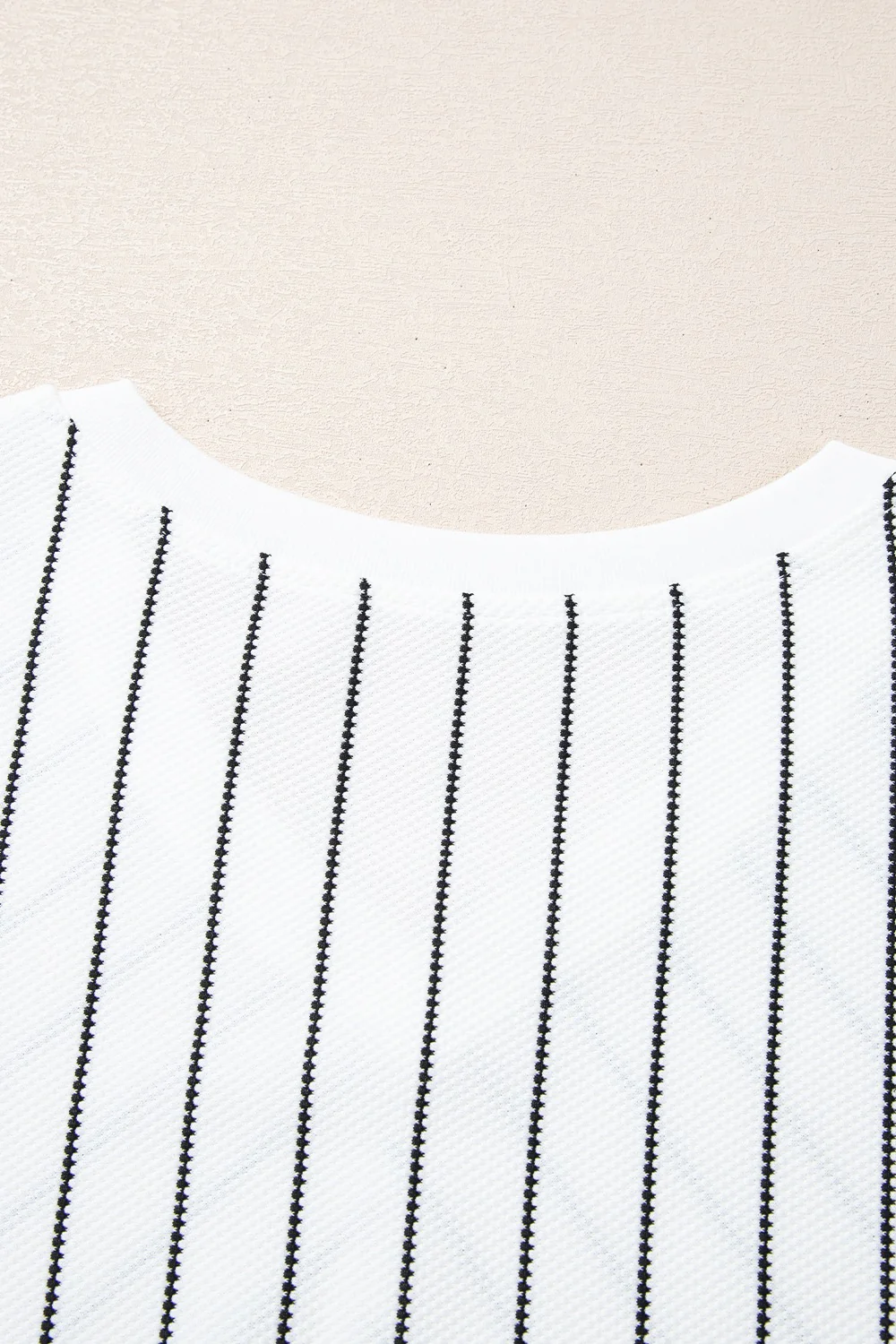 Striped V-Neck Long Sleeve Blouse - Image 6