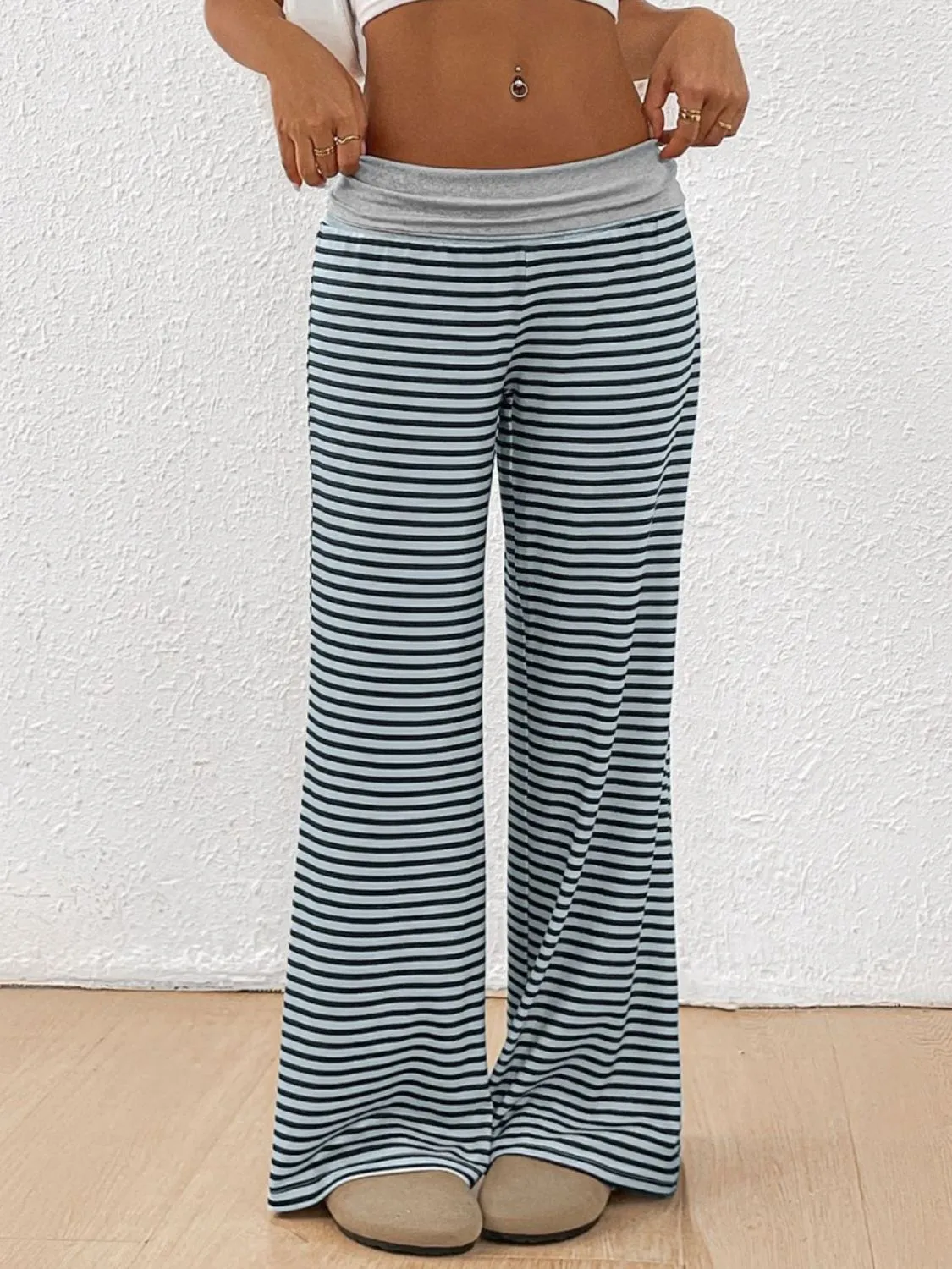 Striped Wide Leg Pants - Image 4
