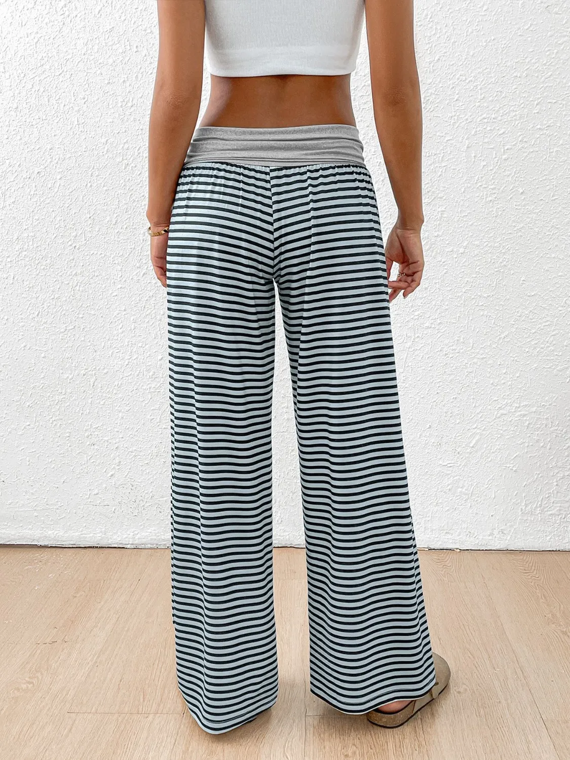Striped Wide Leg Pants - Image 6