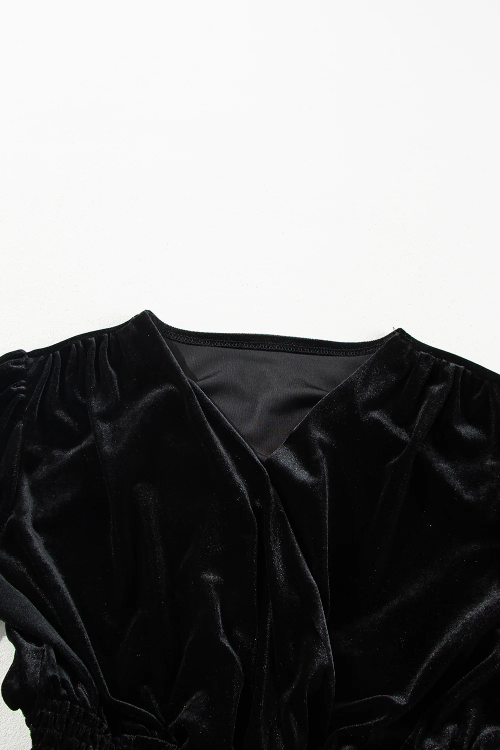 Surplice Long Sleeve Velvet Dress - Image 10