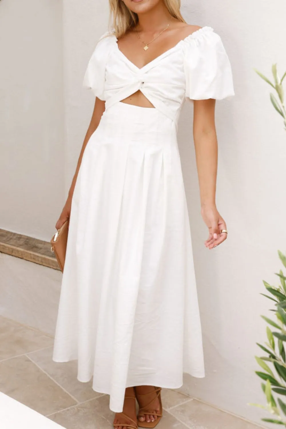 Sweetheart Neck Puff Sleeve Dress - Image 12