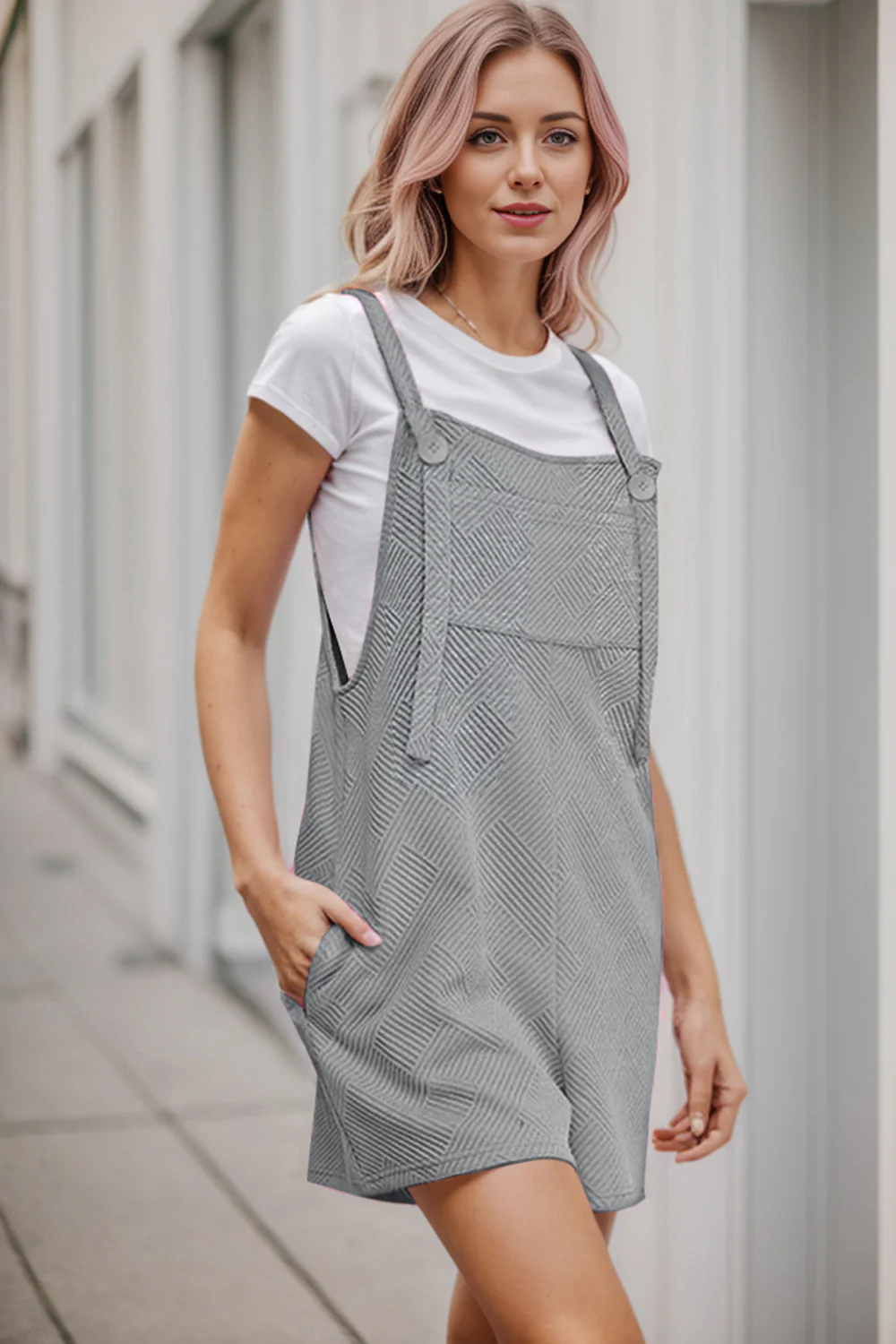 Textured Overall with Pockets - Image 6