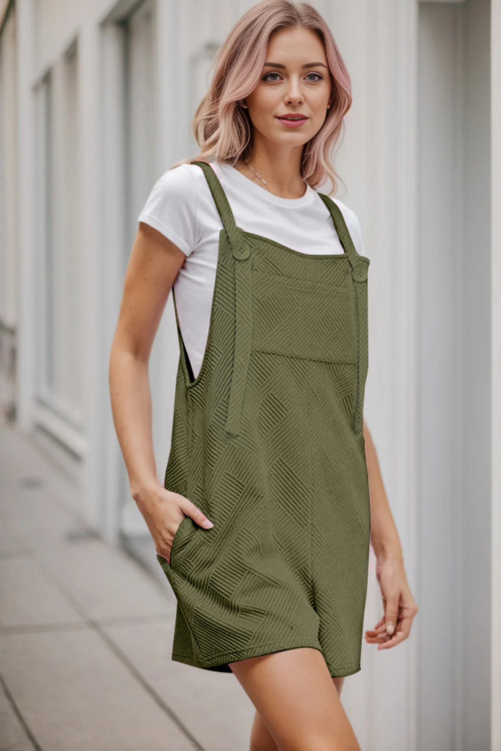 Textured Overall with Pockets - Image 9