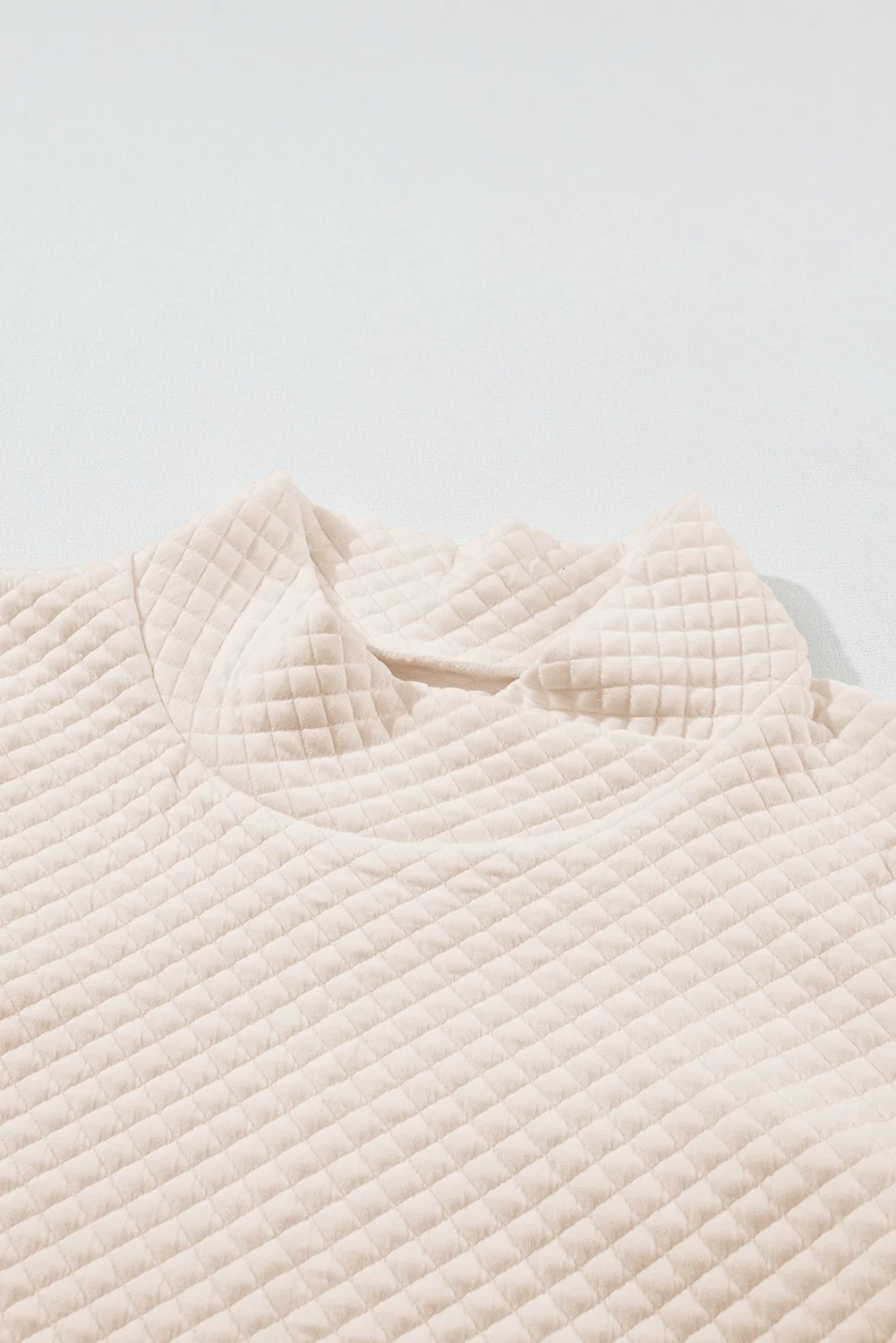Textured Turtleneck Long Sleeve Sweatshirt - Image 6