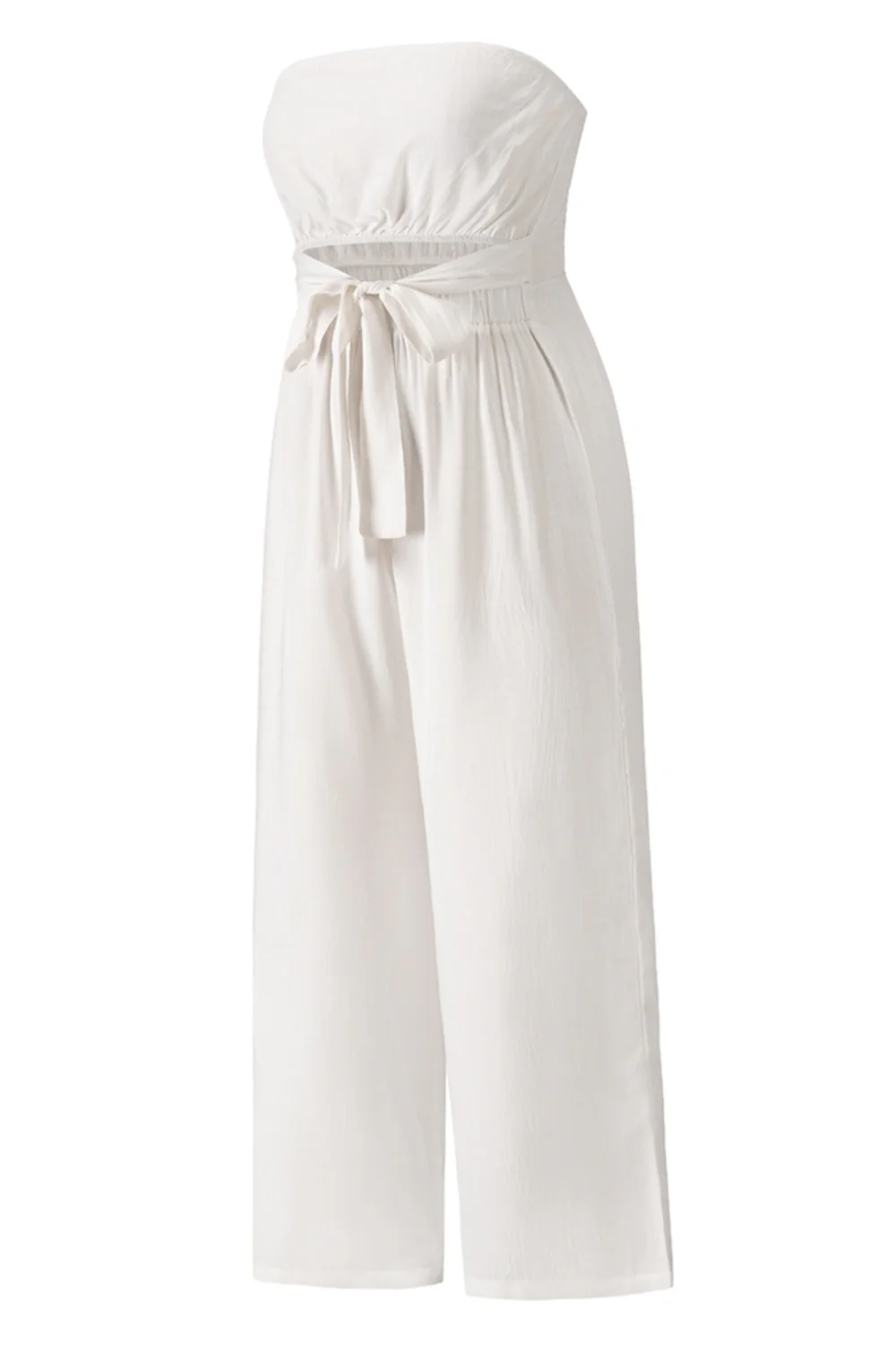 Tied Cutout Tube Wide Leg Jumpsuit - Image 14