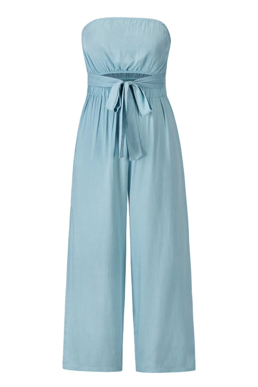 Tied Cutout Tube Wide Leg Jumpsuit - Image 18