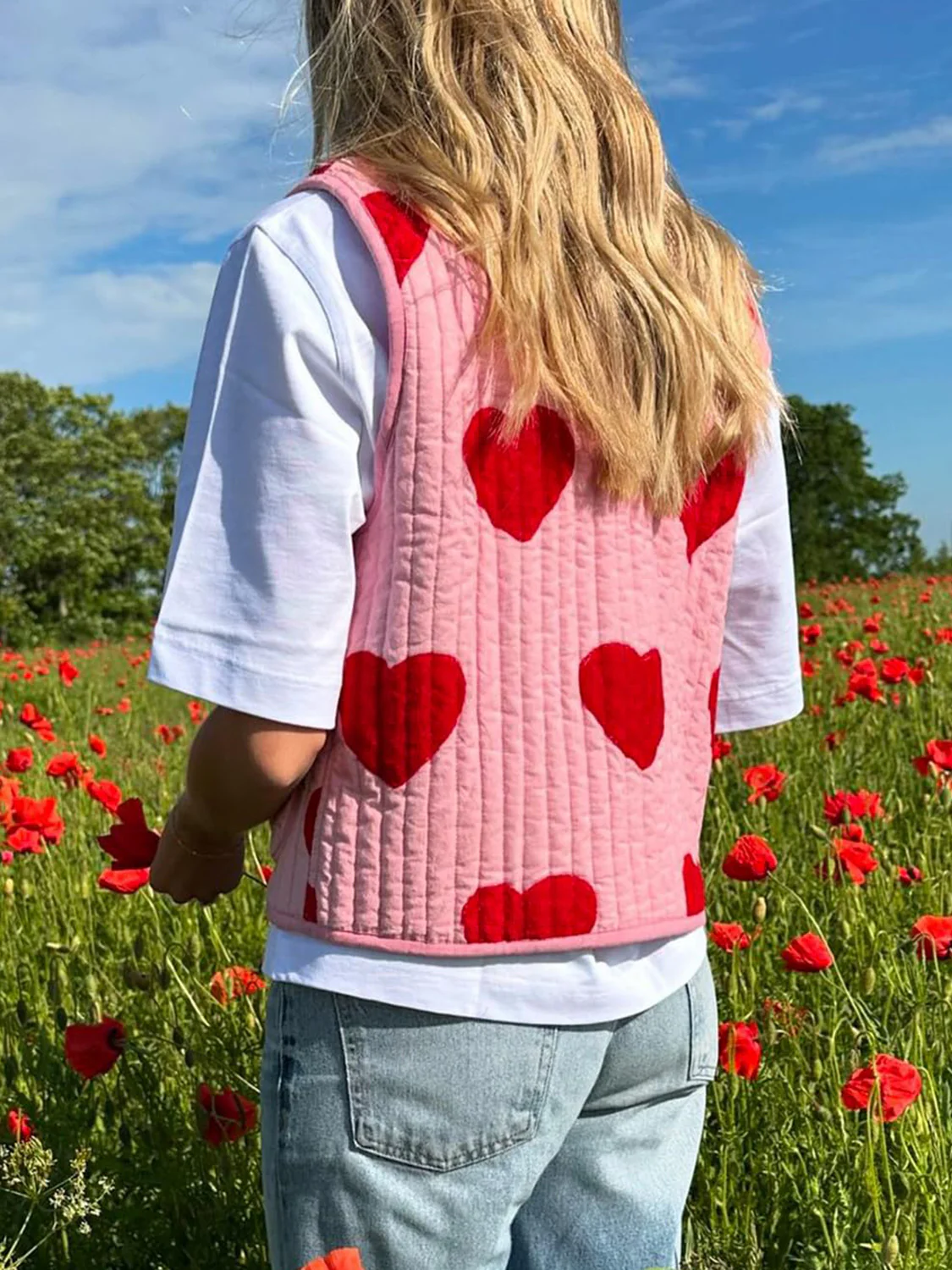 Tied Heart Vest with Pockets - Image 2