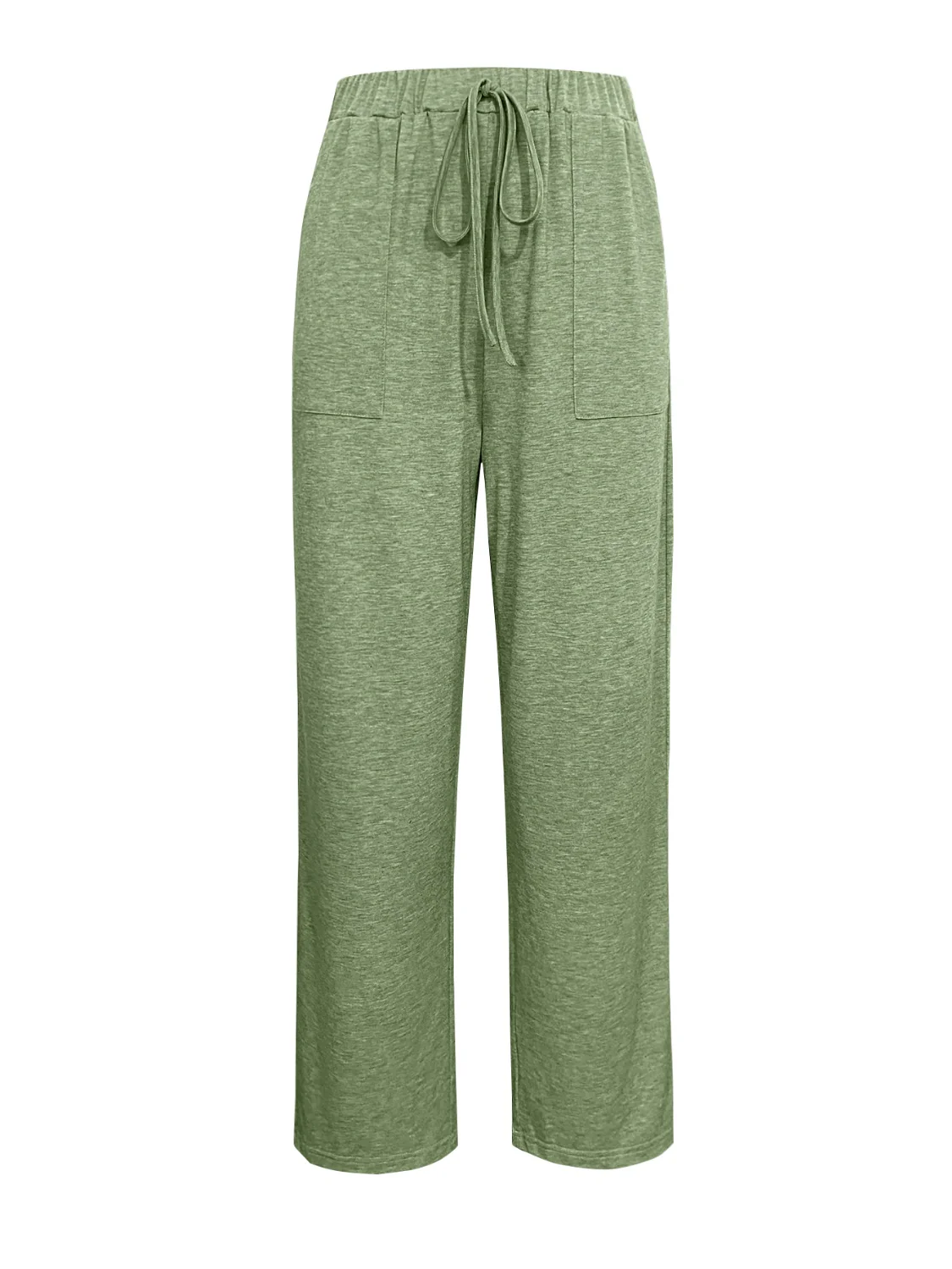 Tied Wide Leg Pants with Pockets - Image 3