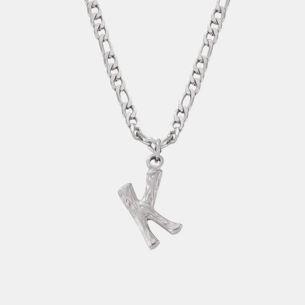 Titanium Steel Letter Pendant Necklace - Image 11