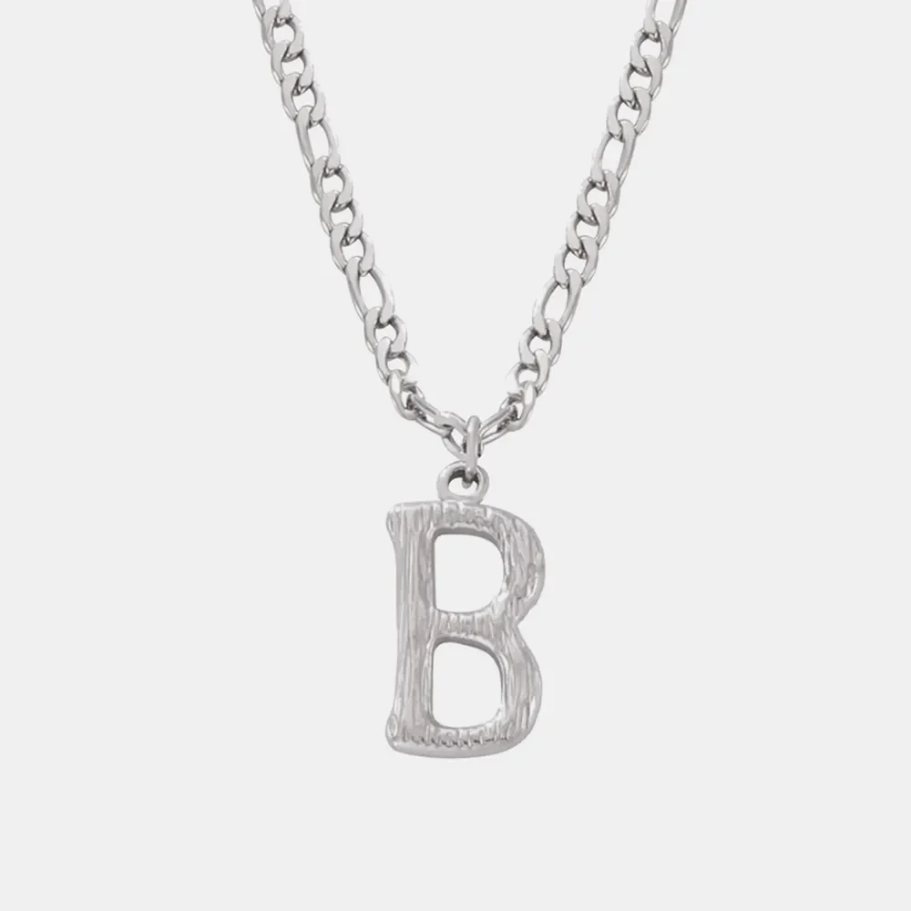 Titanium Steel Letter Pendant Necklace - Image 2
