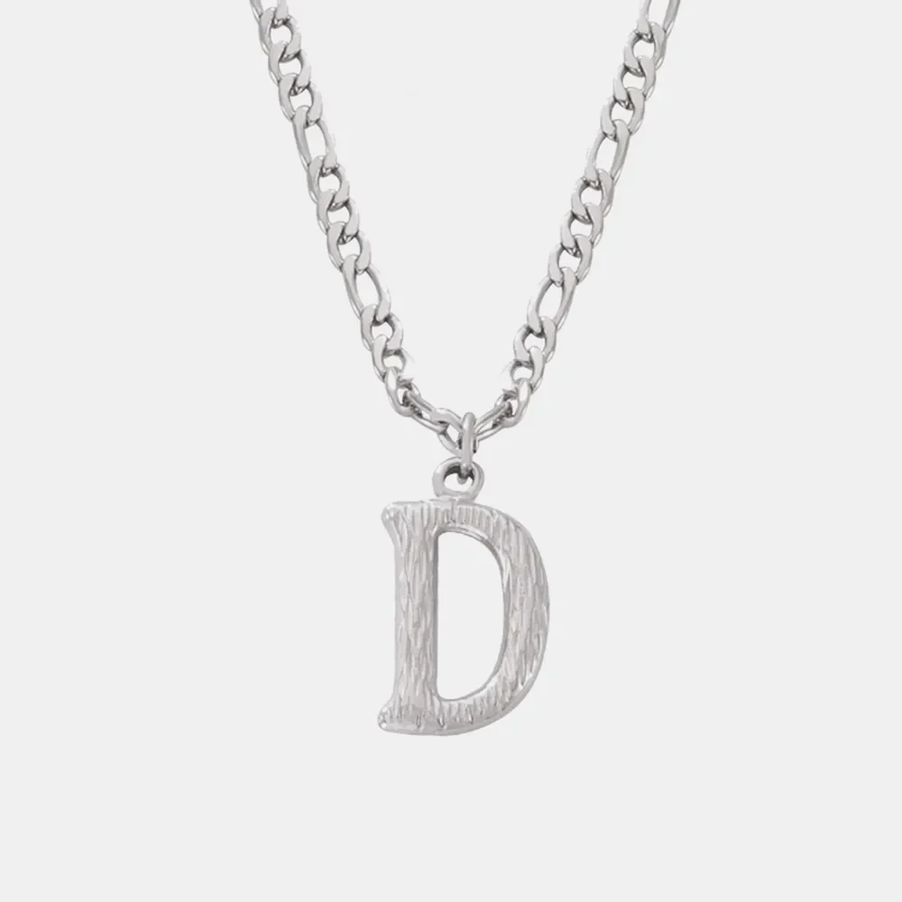 Titanium Steel Letter Pendant Necklace - Image 4