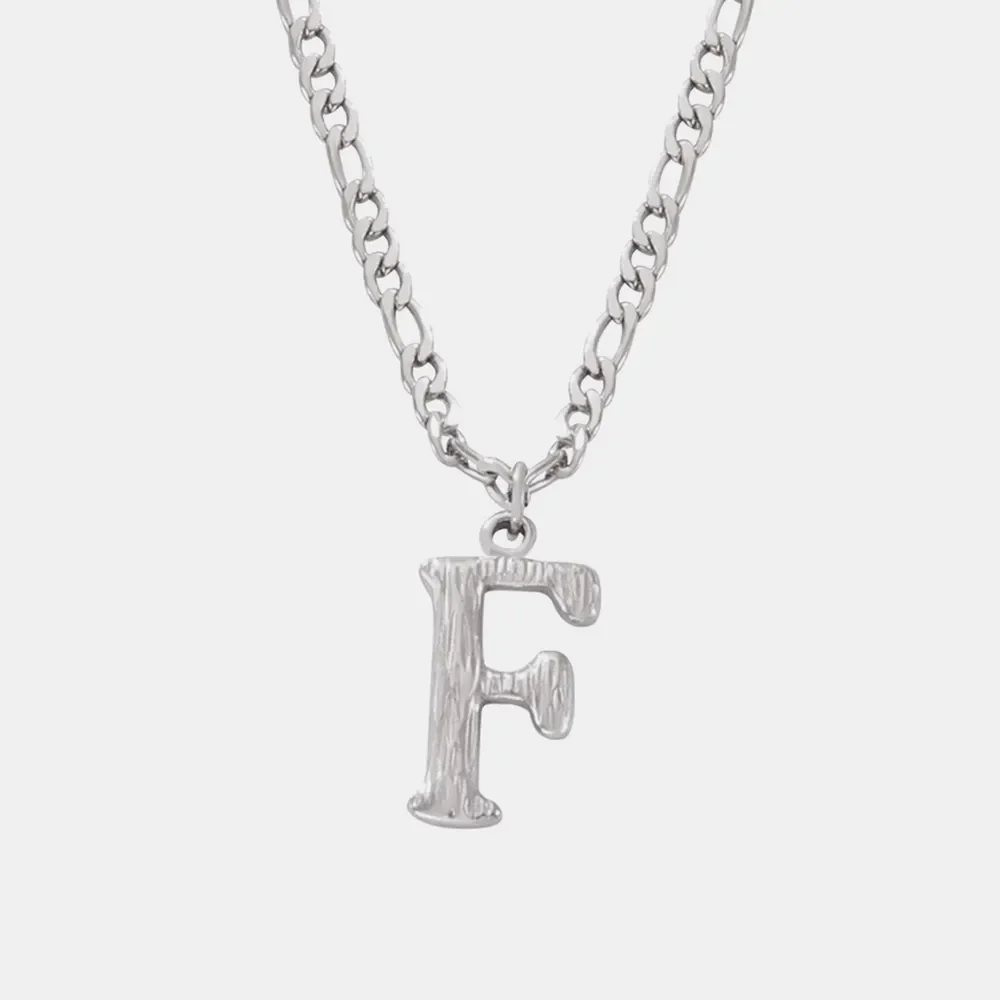 Titanium Steel Letter Pendant Necklace - Image 6