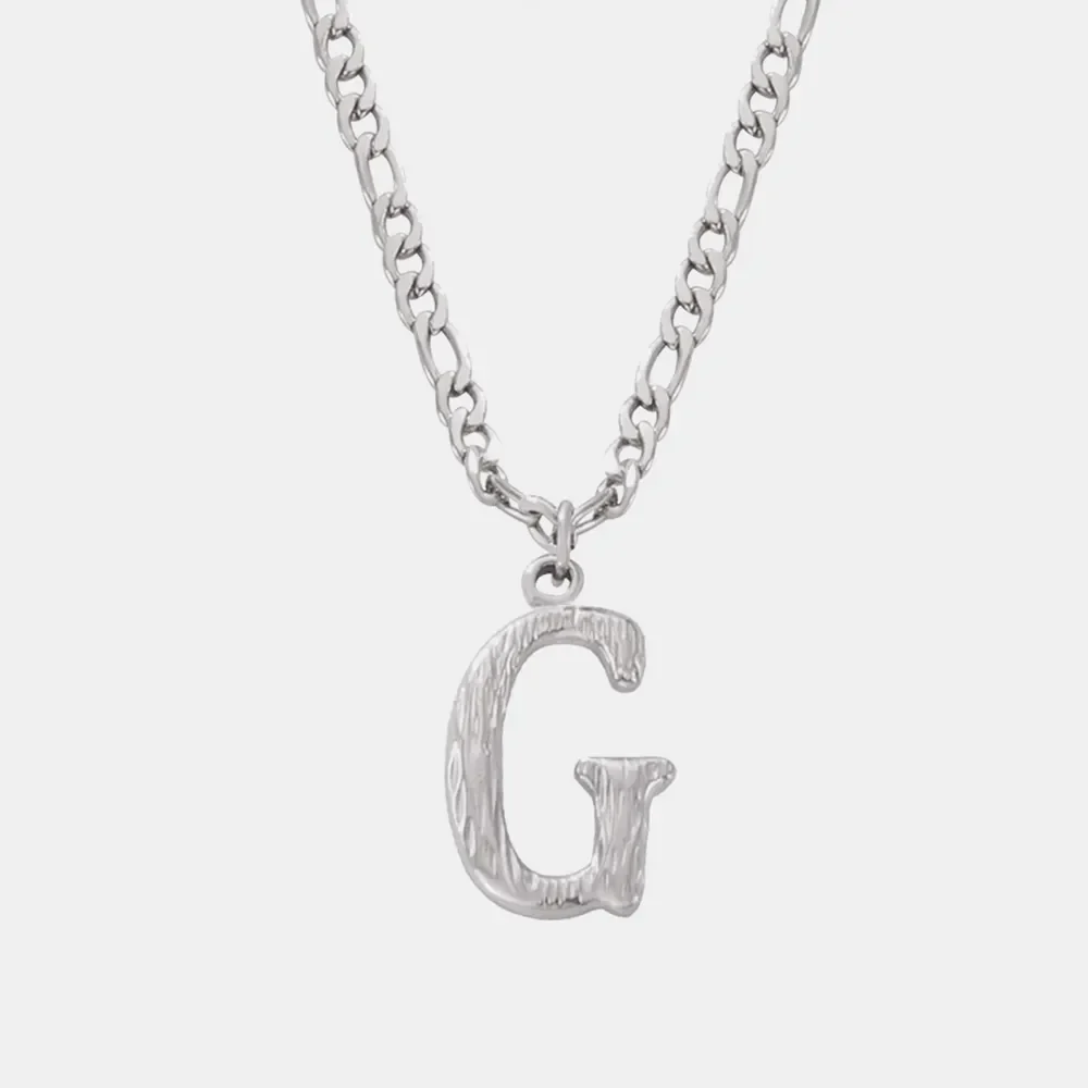 Titanium Steel Letter Pendant Necklace - Image 7