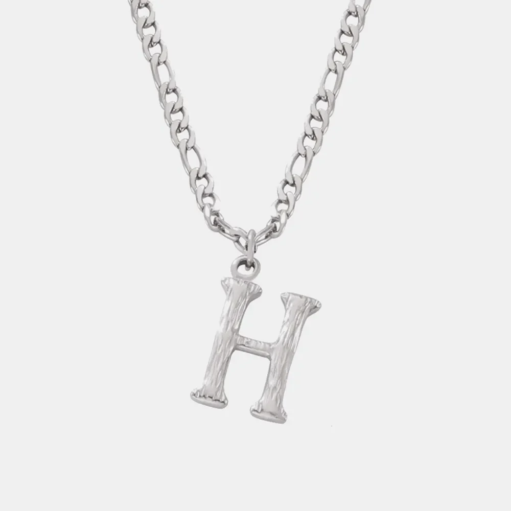 Titanium Steel Letter Pendant Necklace - Image 8