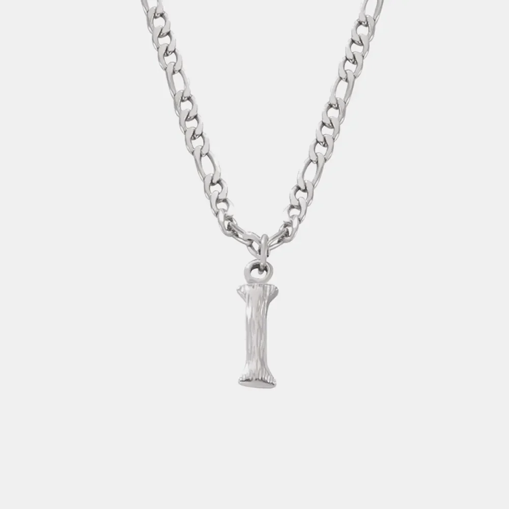 Titanium Steel Letter Pendant Necklace - Image 9