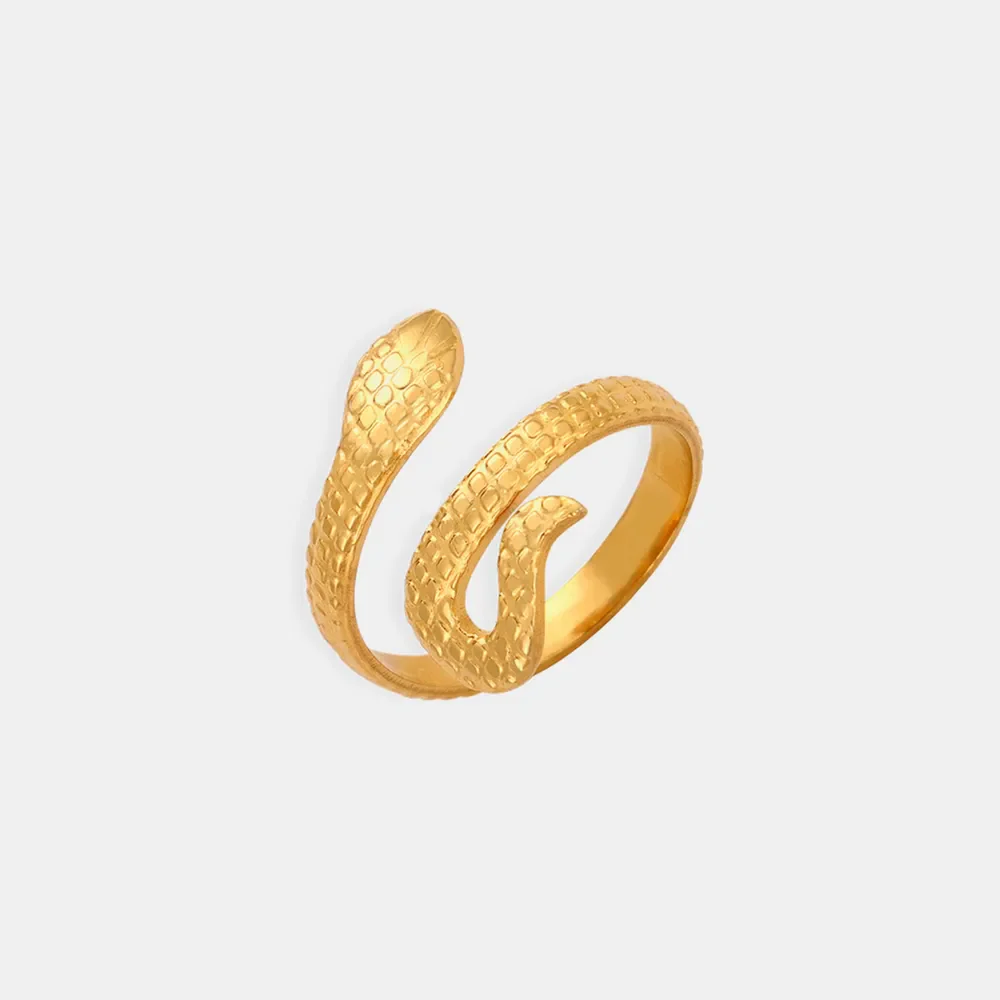 Titanium Steel Snake Shape Bypass Ring - Image 2