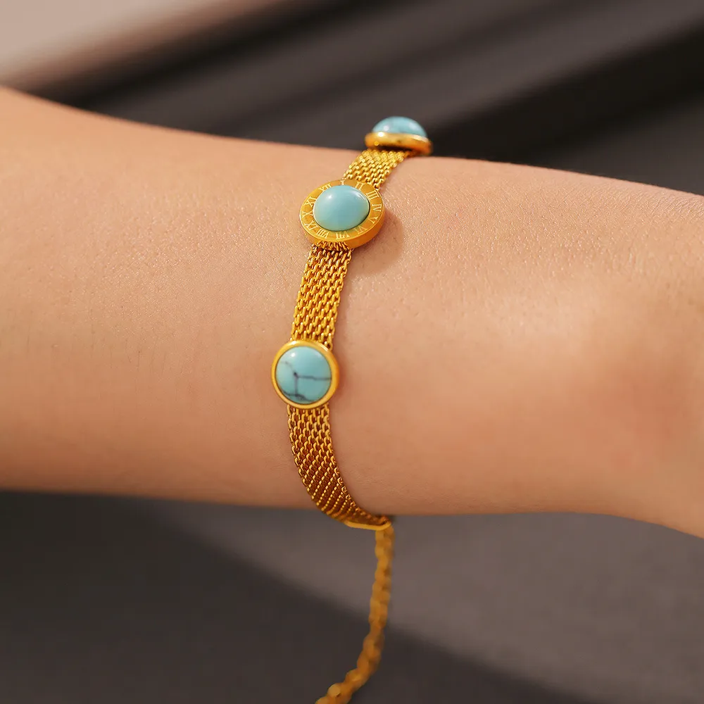 Turquoise Titanium Steel Bracelet - Image 2