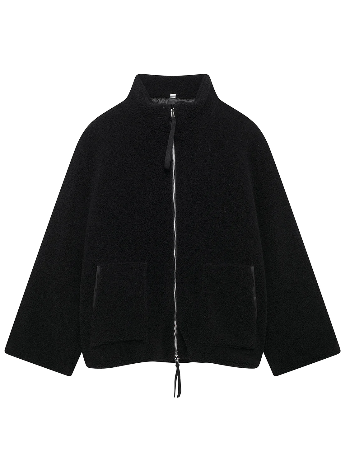 Turtleneck Zip Up Long Sleeve Plush Jacket - Image 20