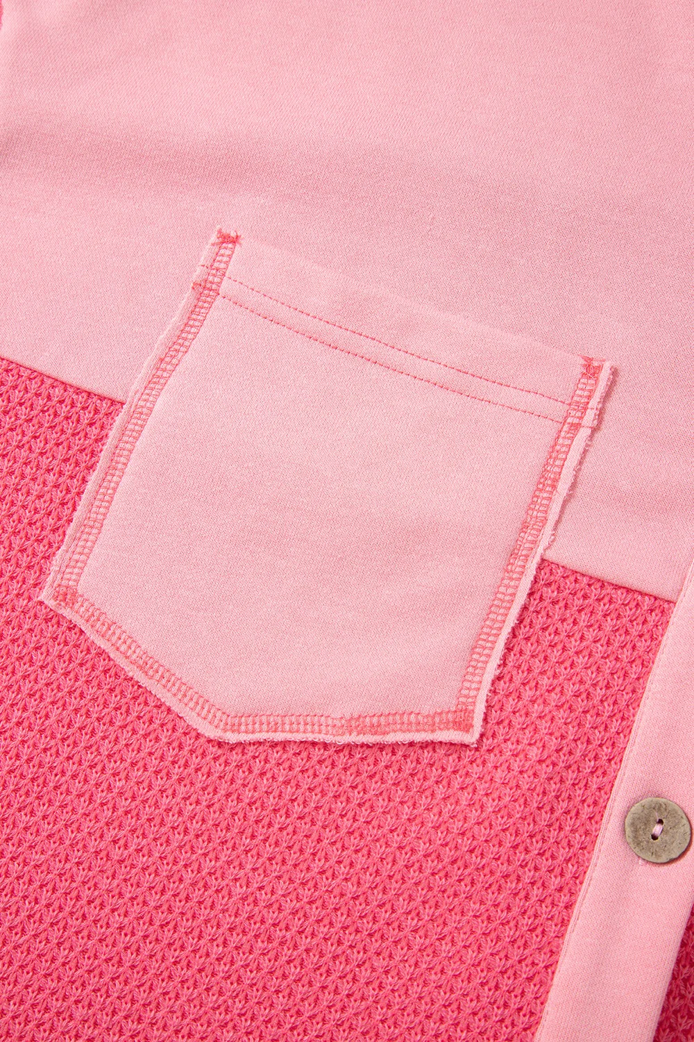 Two Tone Button Up Drop Shoulder Shacket - Image 7