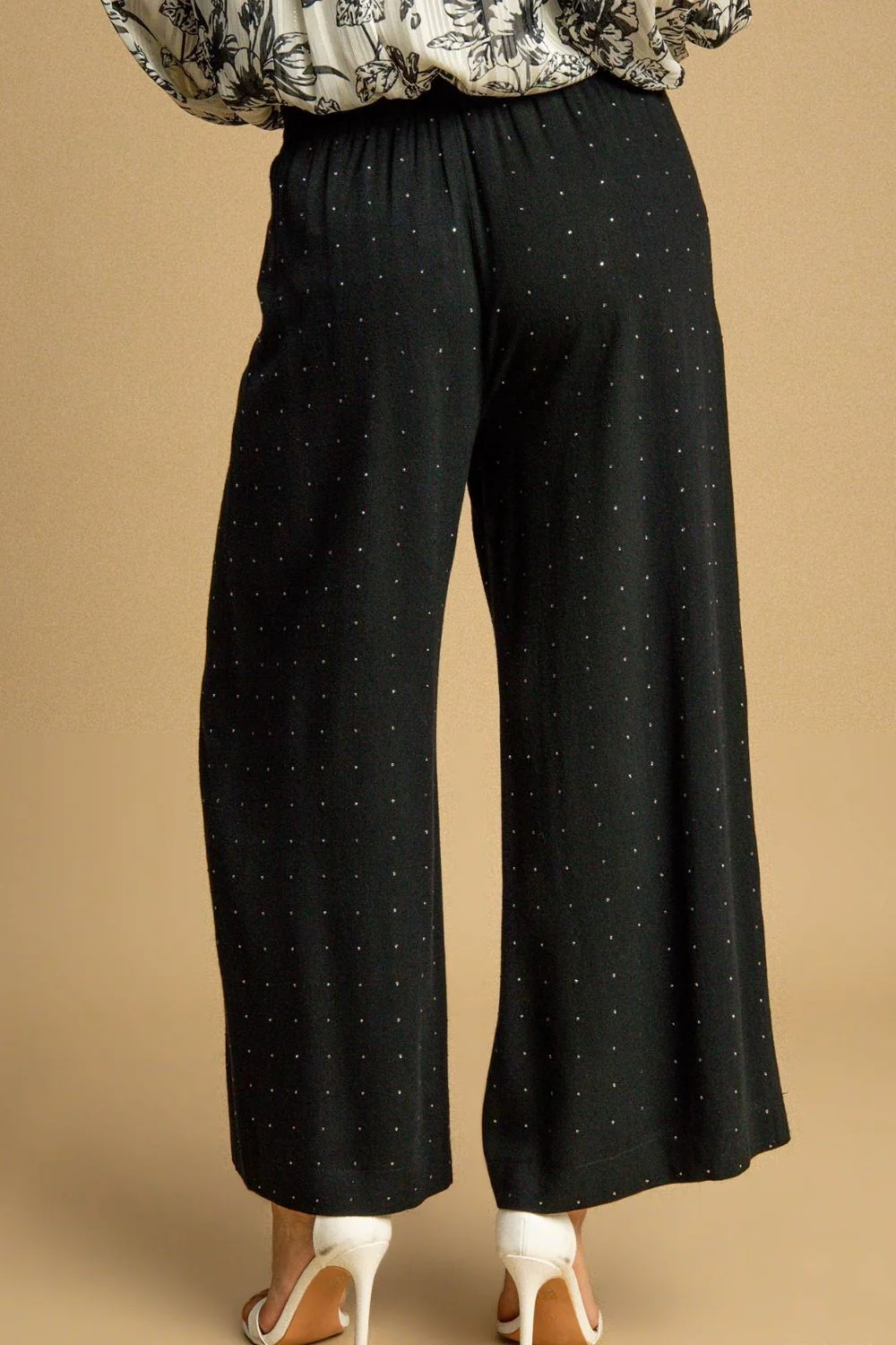 Umgee Full Size High Waisted Embellished Linen Pants Plus Size - Image 3
