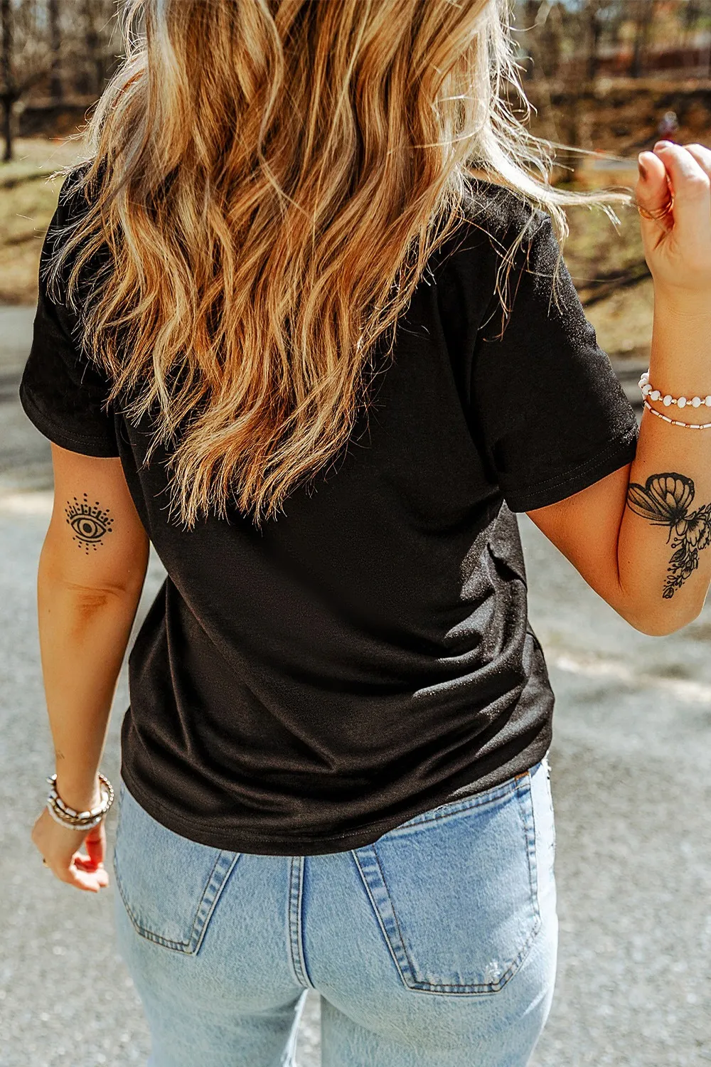 US Flag Round Neck Short Sleeve T-Shirt - Image 4