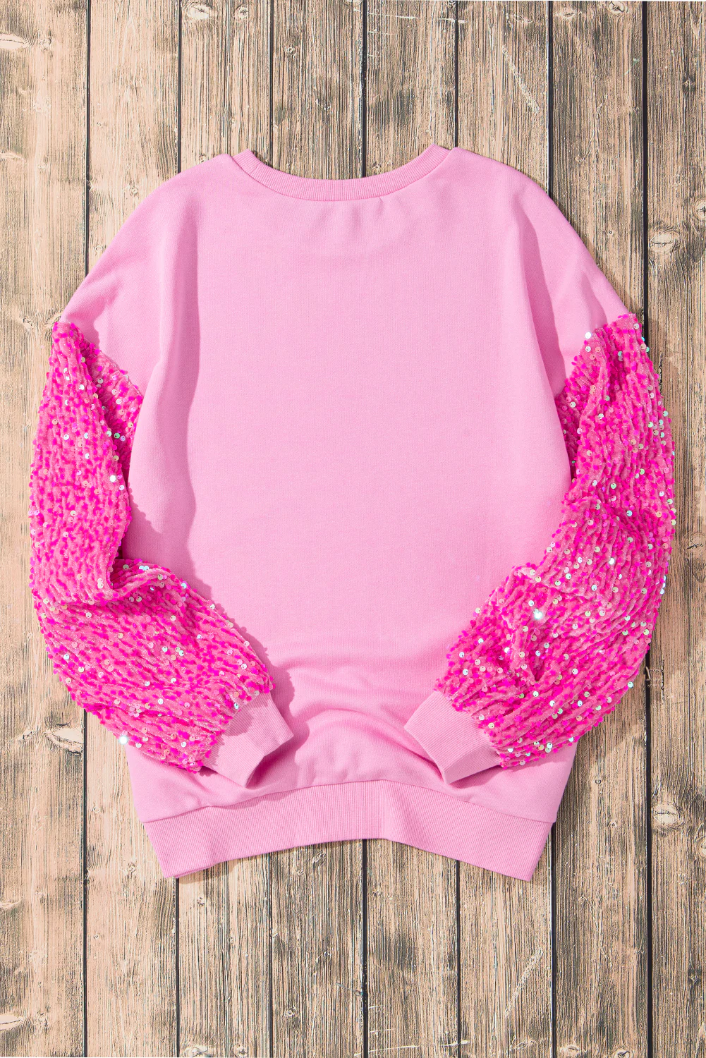 Valentine’s Day Sequin Heart Long Sleeve Sweatshirt - Image 6