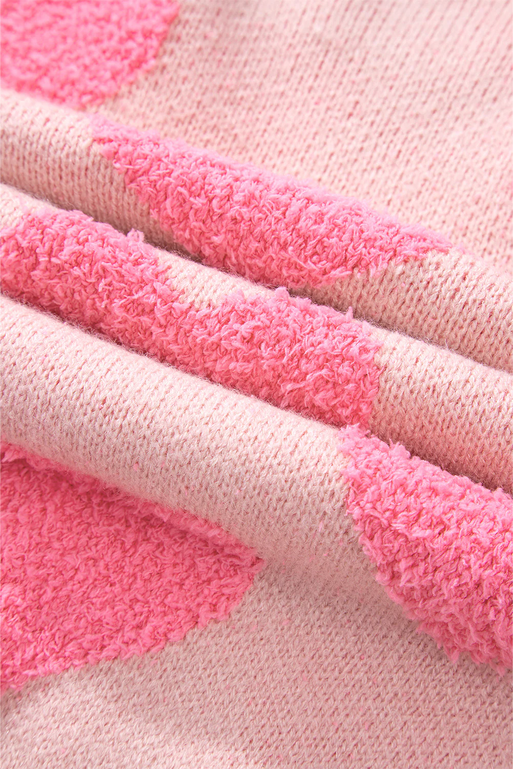 Valentine's Day Heart Jacquard Round Neck Sweater - Image 9